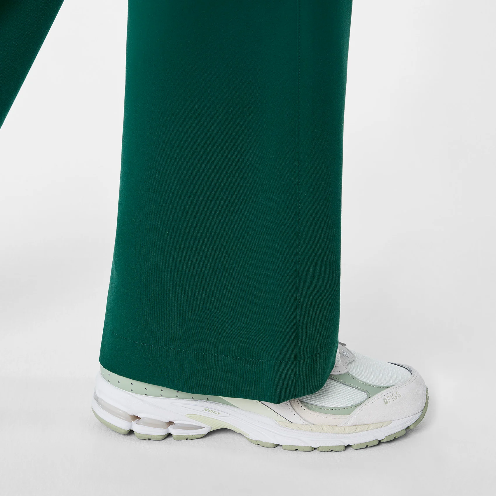 women's Forest Green High Waisted Isabel Wide Leg - Tall Scrub Pant - Image 9