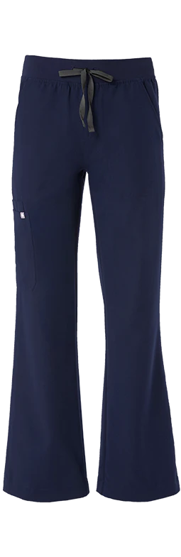 women's Navy High Waisted Isabel Wide Leg - Scrub Pant - Image 9
