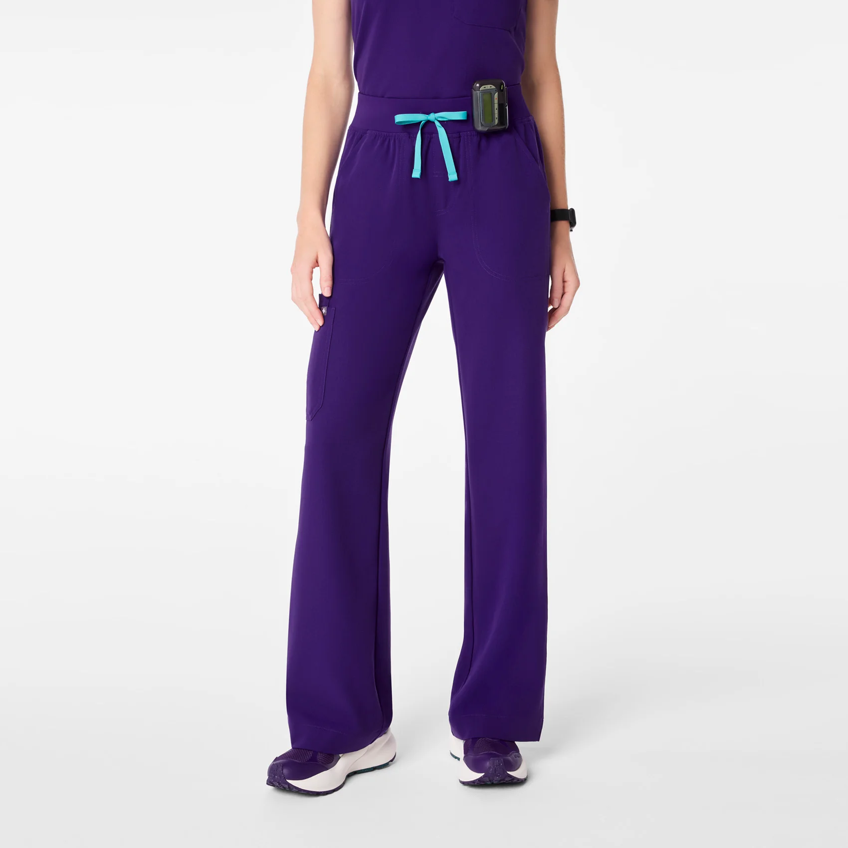 women's Purple Pulse High Waisted Isabel Wide Leg - Tall Scrub Pant