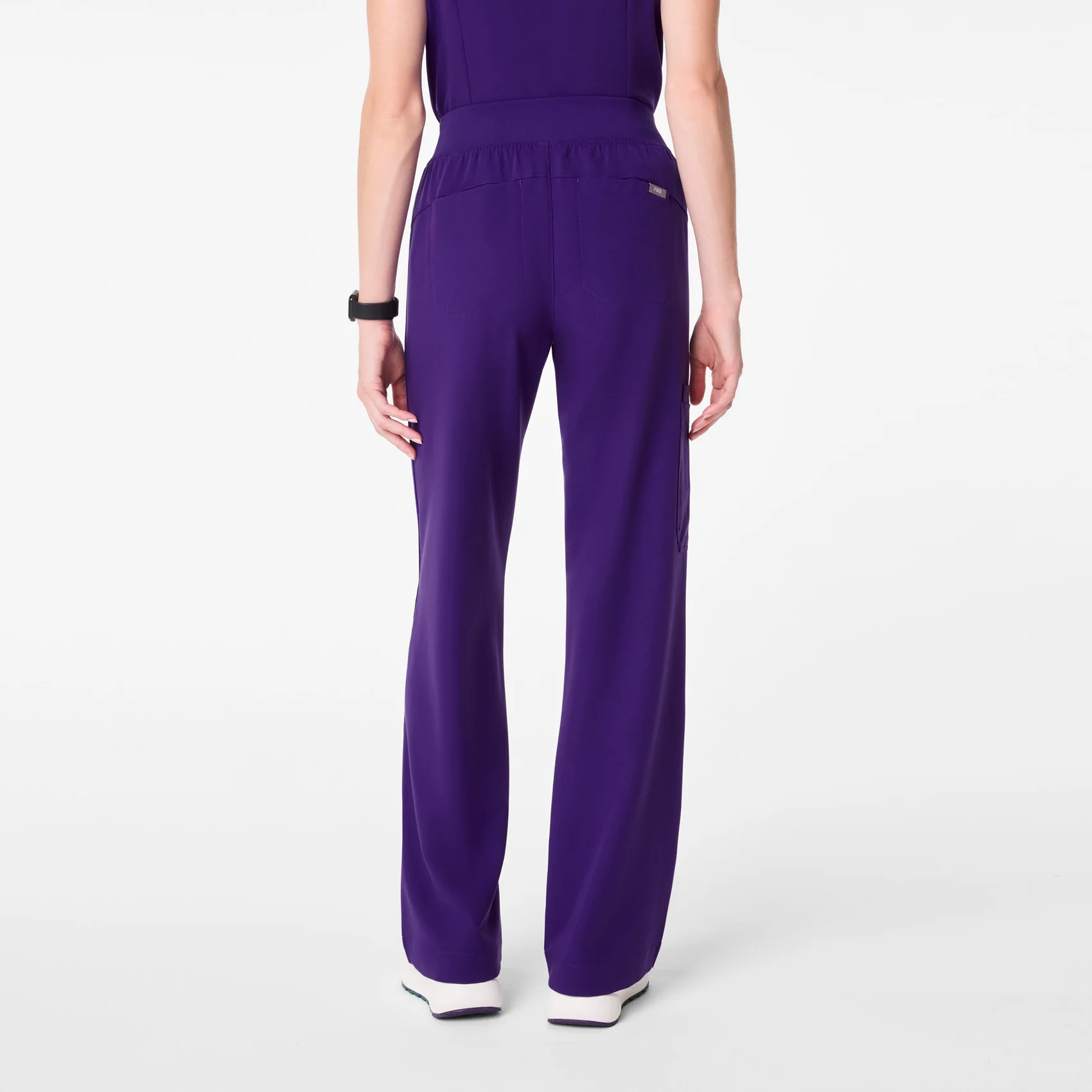 women's Purple Pulse High Waisted Isabel Wide Leg - Tall Scrub Pant - Image 4