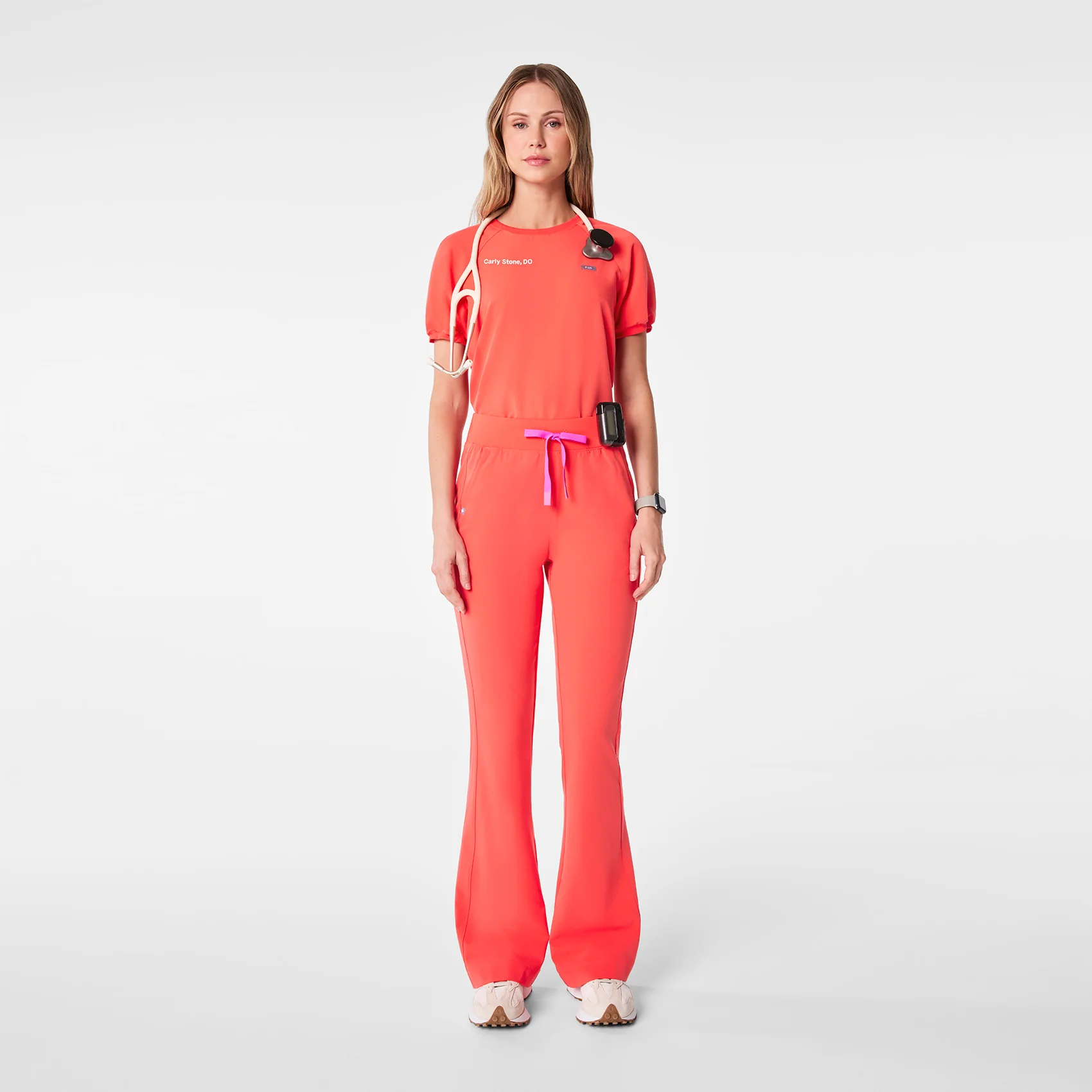 women's Fireside High Waisted Kimberley Slim Flare - Tall Scrub Pant - Image 2