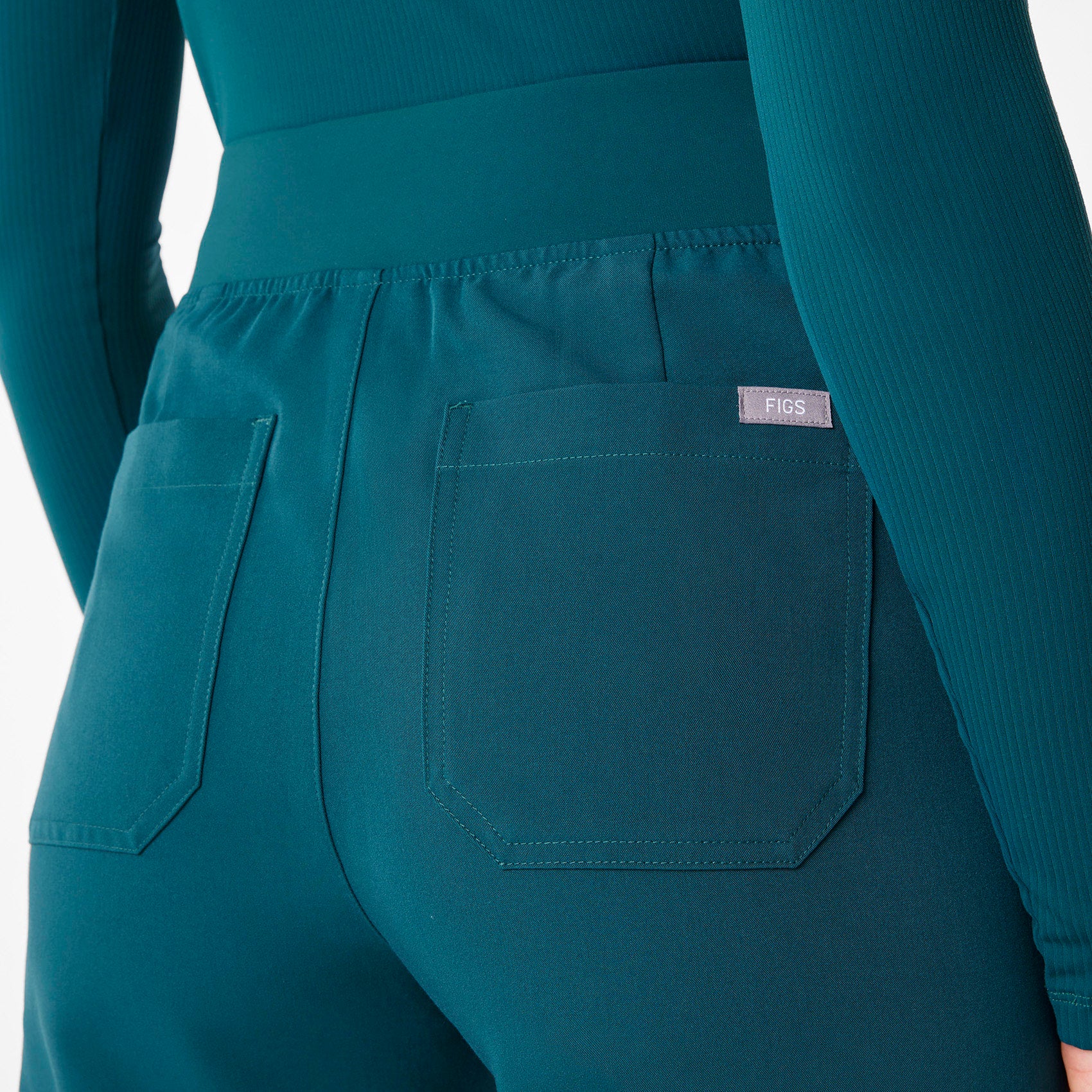 women's Caribbean Blue High Waisted Livingston - Basic Scrub Pant™ - Image 5