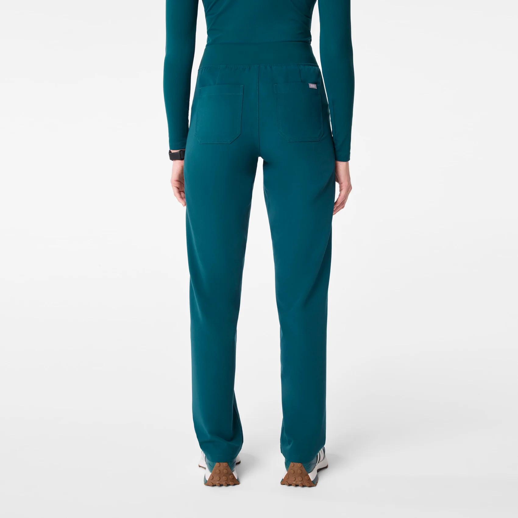 women's Caribbean Blue High Waisted Livingston - Petite Basic Scrub Pant™ - Image 4