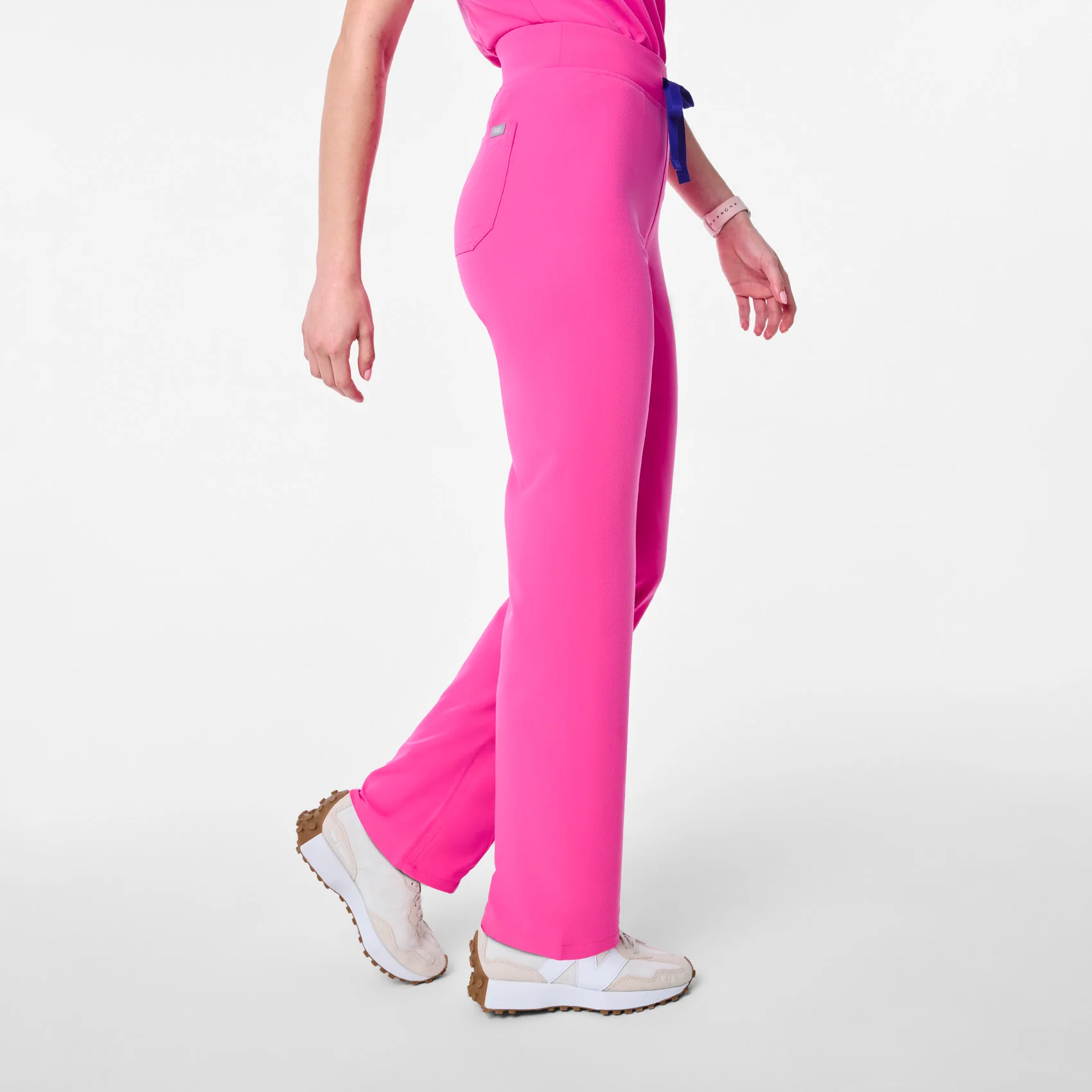 women's Rapid Response Pink High Waisted Livingston - Tall Basic Scrub Pant™ - Image 3