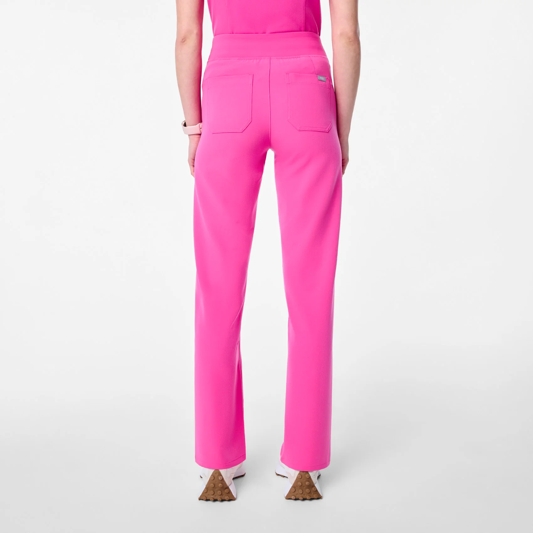women's Rapid Response Pink High Waisted Livingston - Tall Basic Scrub Pant™ - Image 4