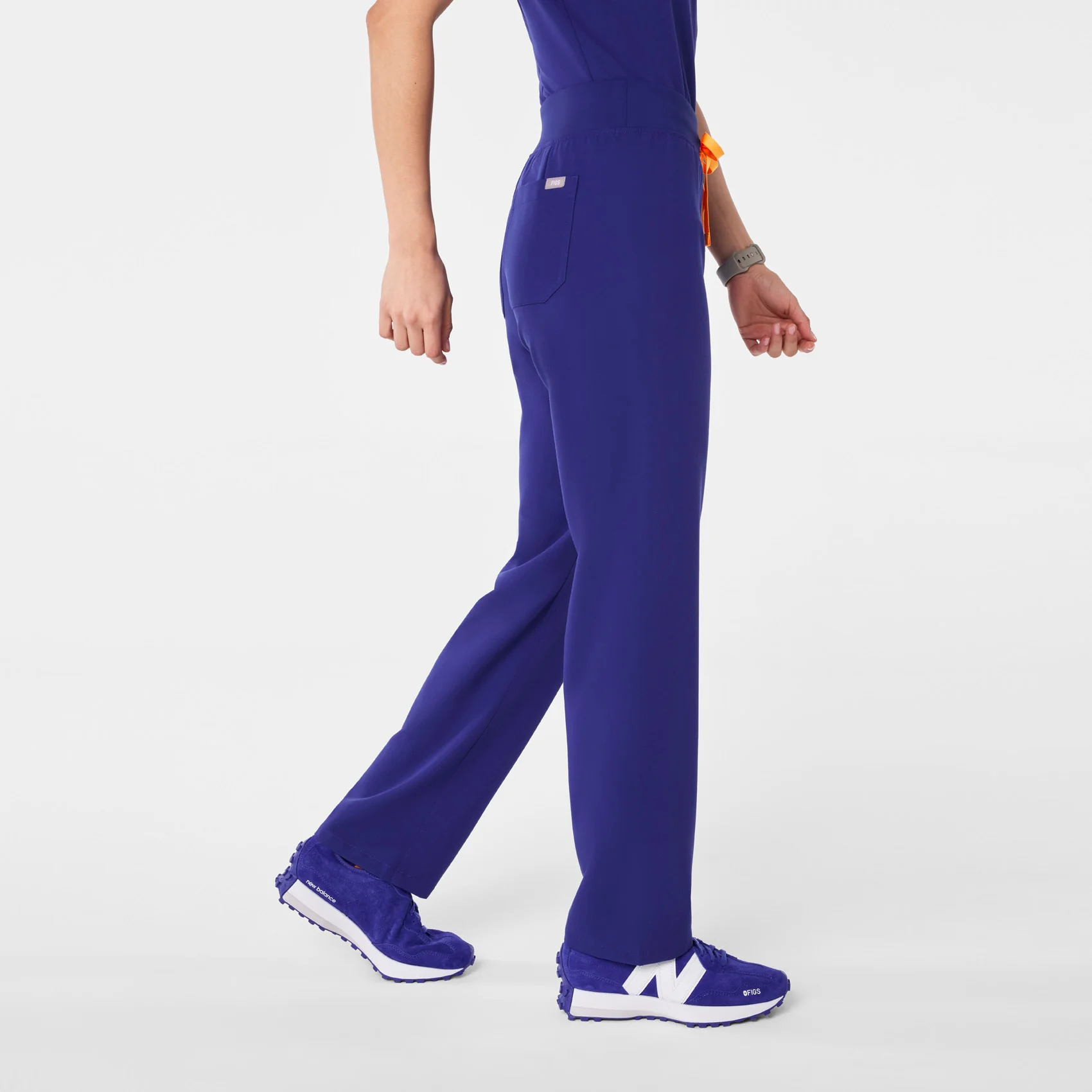 women's Deep Royal Blue High Waisted Livingston - Tall Basic Scrub Pant⢠- Image 3