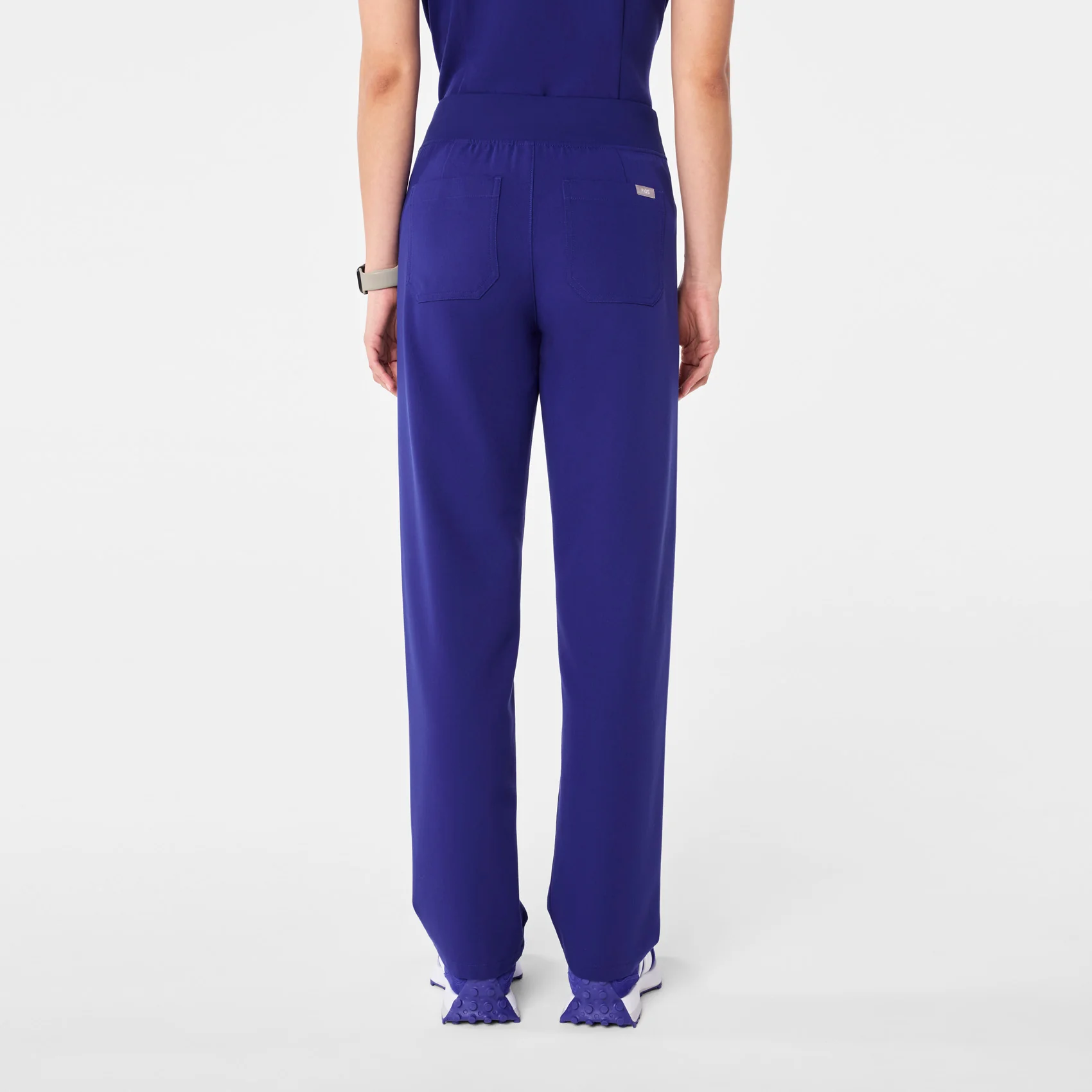women's Deep Royal Blue High Waisted Livingston - Tall Basic Scrub Pant⢠- Image 4