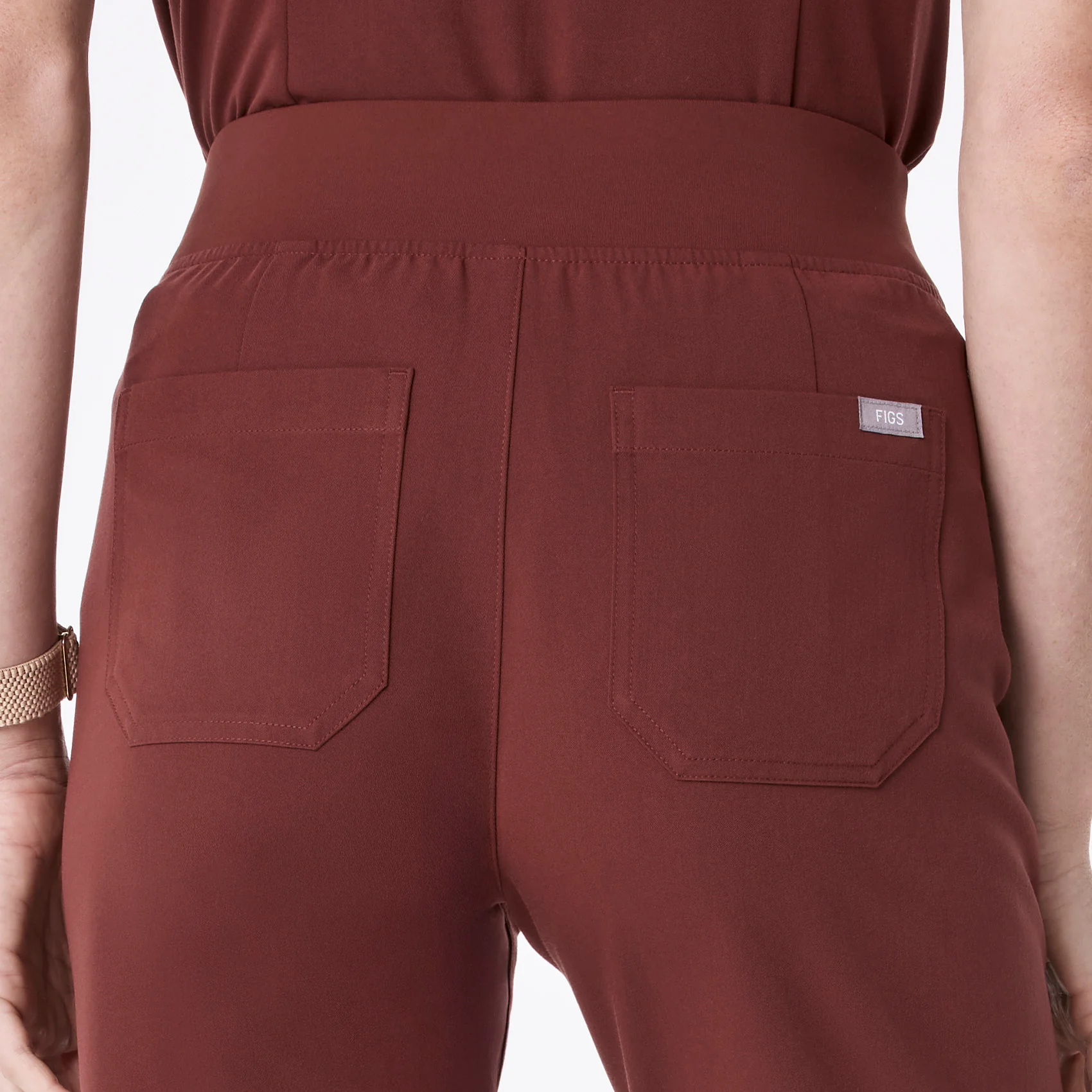 women's Walnut High Waisted Livingston - Tall Basic Scrub Pant⢠- Image 6