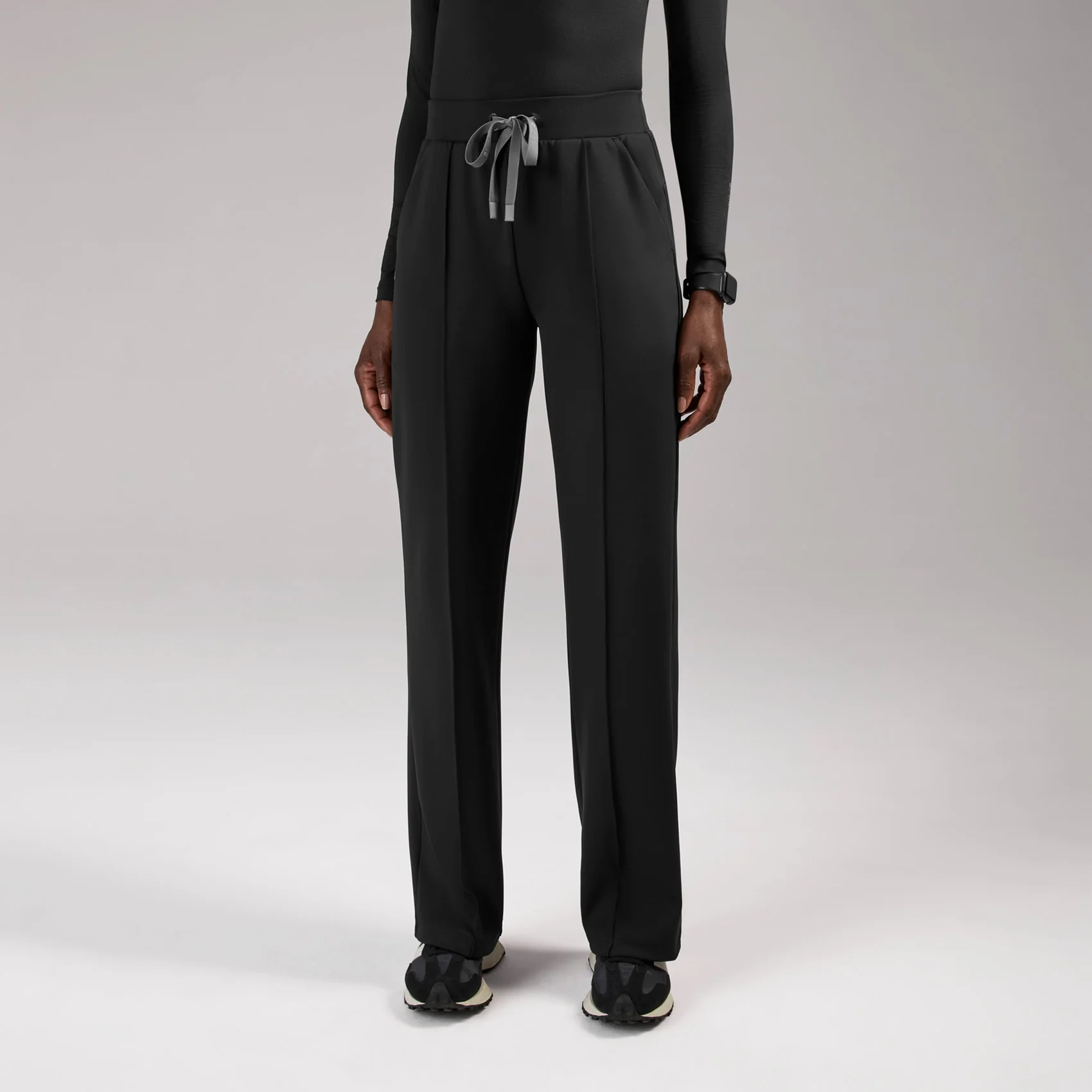 women's Black High Waisted Piedra FORMx™ Straight Leg - Tall Scrub Pant