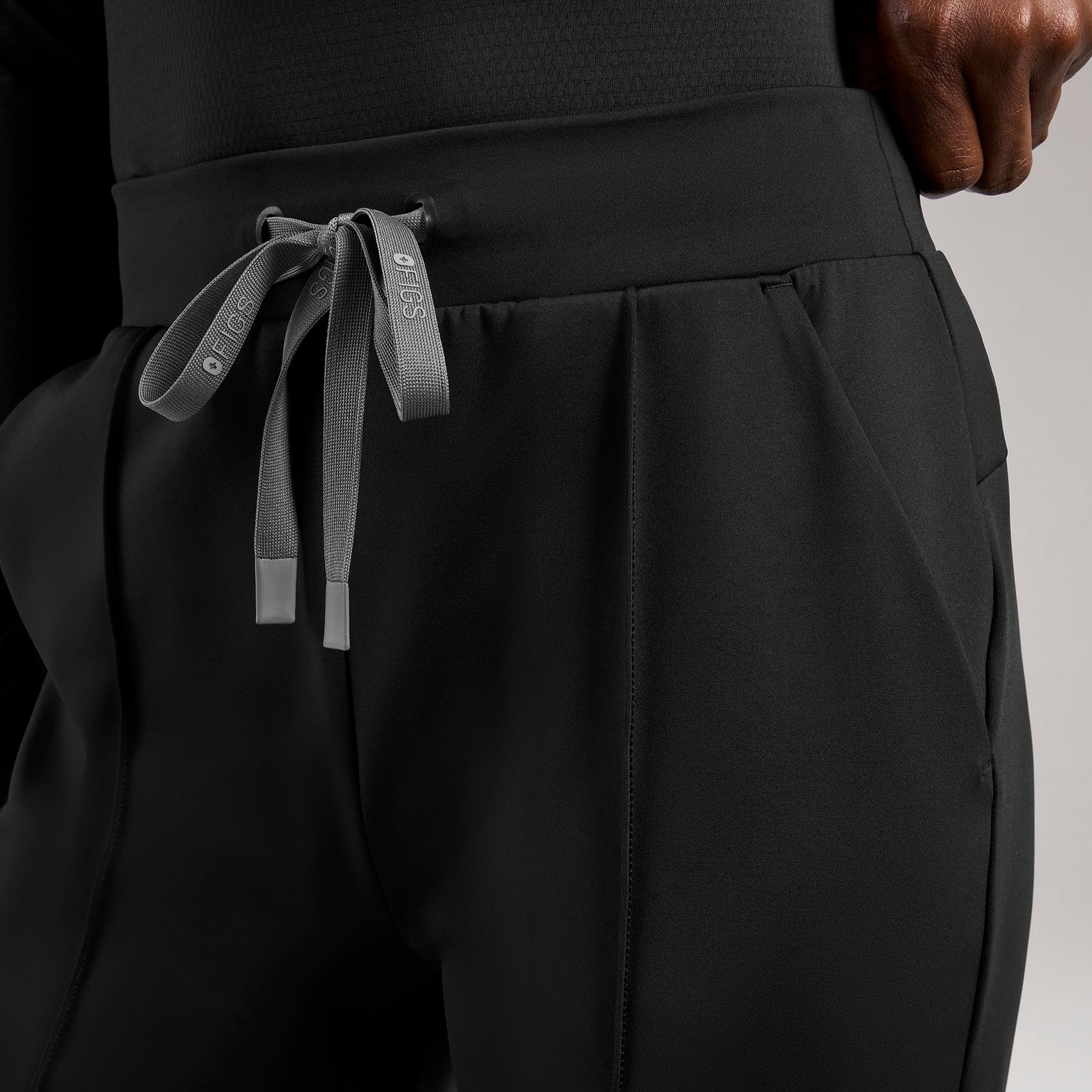 women's Black High Waisted Piedra FORMx™ Straight Leg - Tall Scrub Pant - Image 8