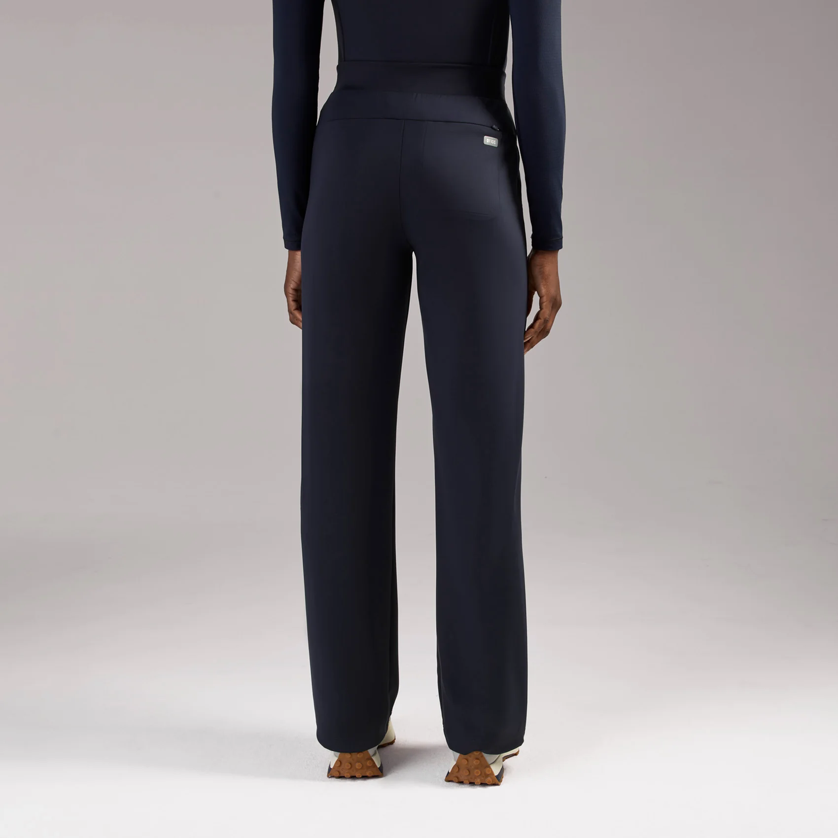 women's Navy High Waisted Piedra FORMx™ Straight Leg - Petite Scrub Pant - Image 4