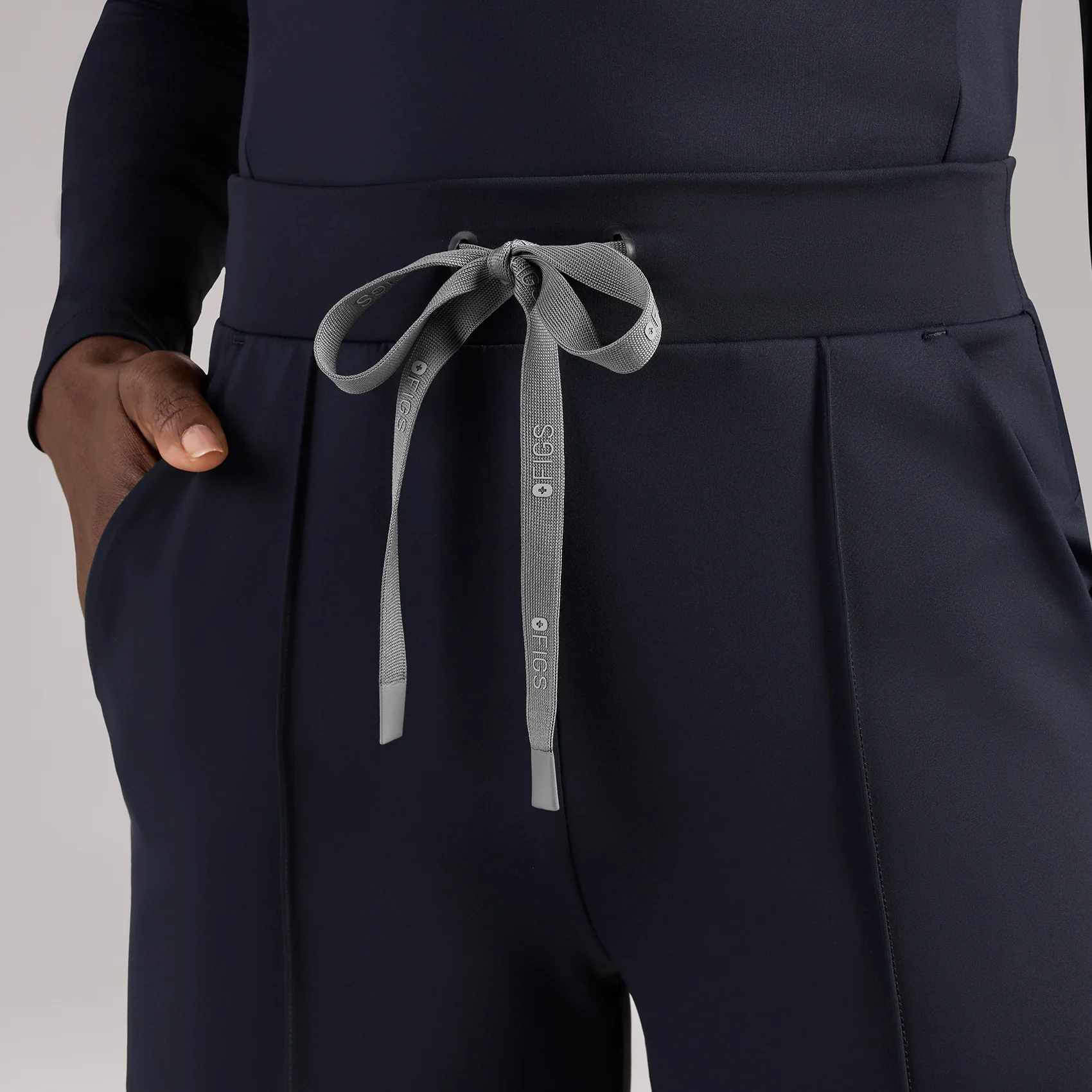 women's Navy High Waisted Piedra FORMx™ Straight Leg - Tall Scrub Pant - Image 6