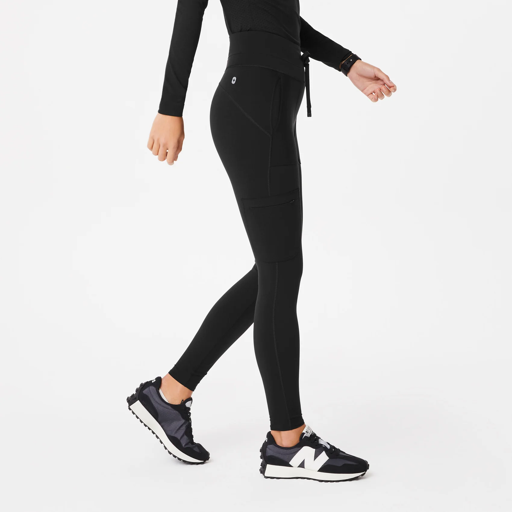 women's Black High Waisted Seville - ScrubLegging™ - Image 3