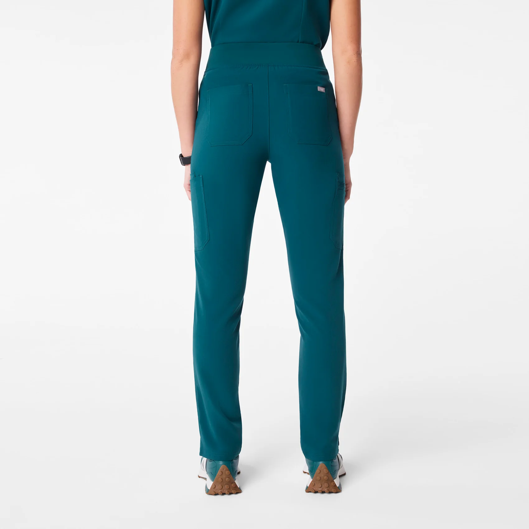 women's Caribbean Blue High Waisted Yola - Petite Skinny Scrub Pant™ - Image 4