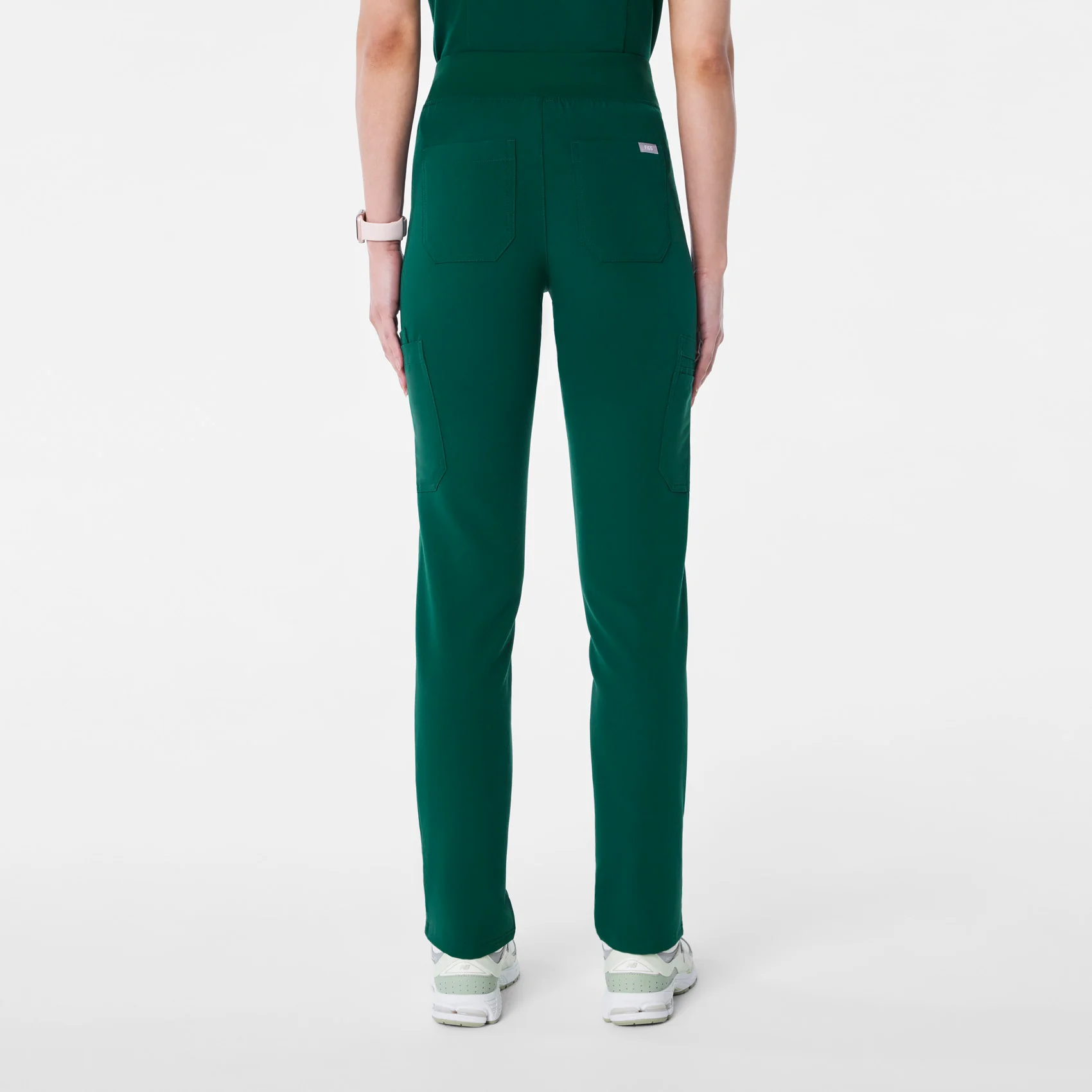 women's Forest Green High Waisted Yola - Petite Skinny Scrub Pant™ - Image 4