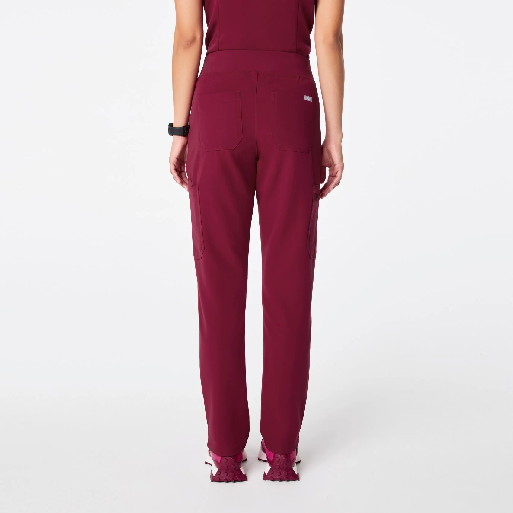 women's Deep Cranberry High Waisted Yola - Skinny Scrub Pant™ - Image 4