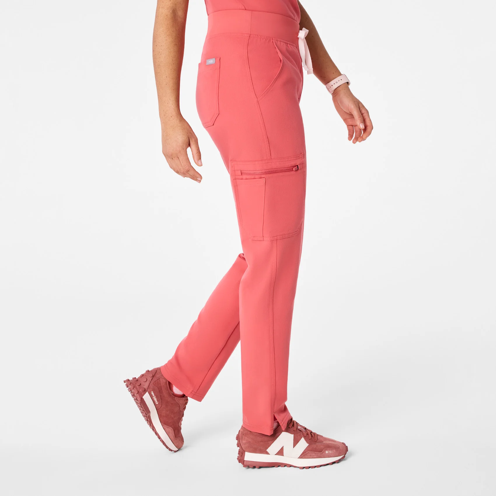 women's Pulmonary Pink High Waisted Yola - Skinny Scrub Pant™ - Image 3
