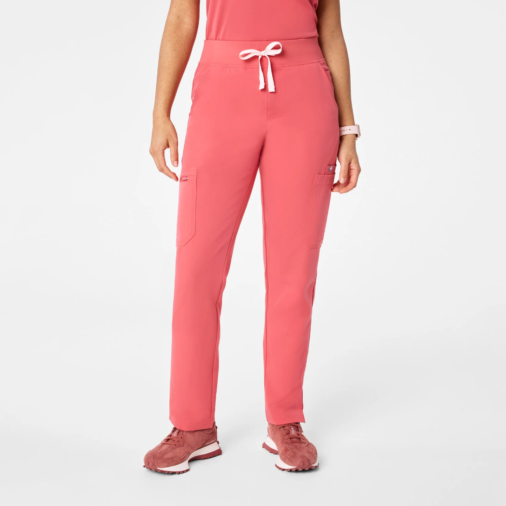women's Pulmonary Pink High Waisted Yola - Tall Skinny Scrub Pantâ˘