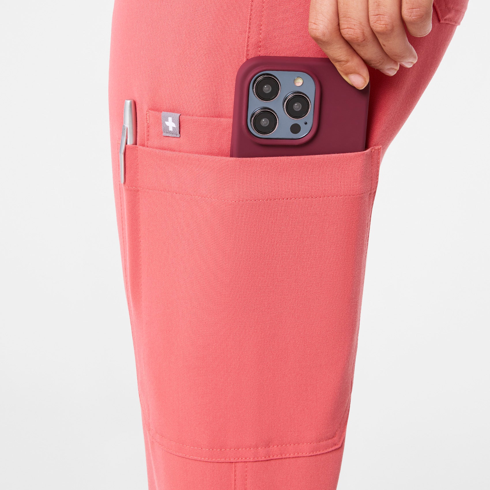 women's Pulmonary Pink High Waisted Yola - Tall Skinny Scrub Pant⢠- Image 7