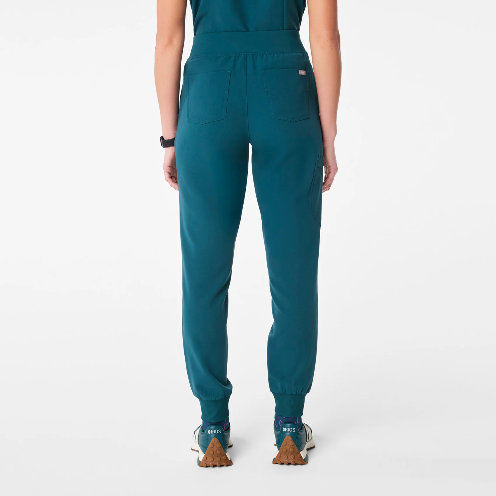women's Caribbean Blue High Waisted Zamora - Jogger Scrub Pant™ - Image 4