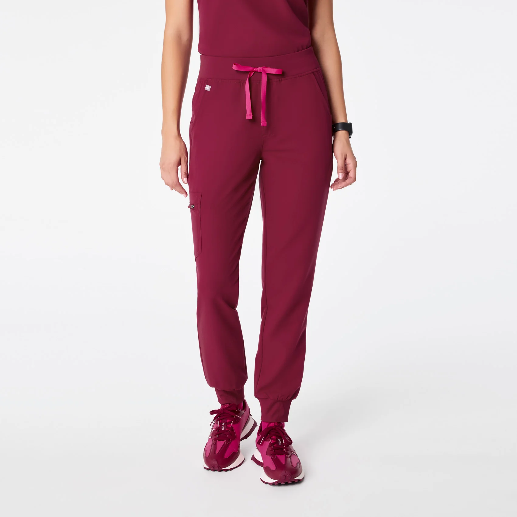 women's Deep Cranberry High Waisted Zamora - Jogger Scrub Pant™