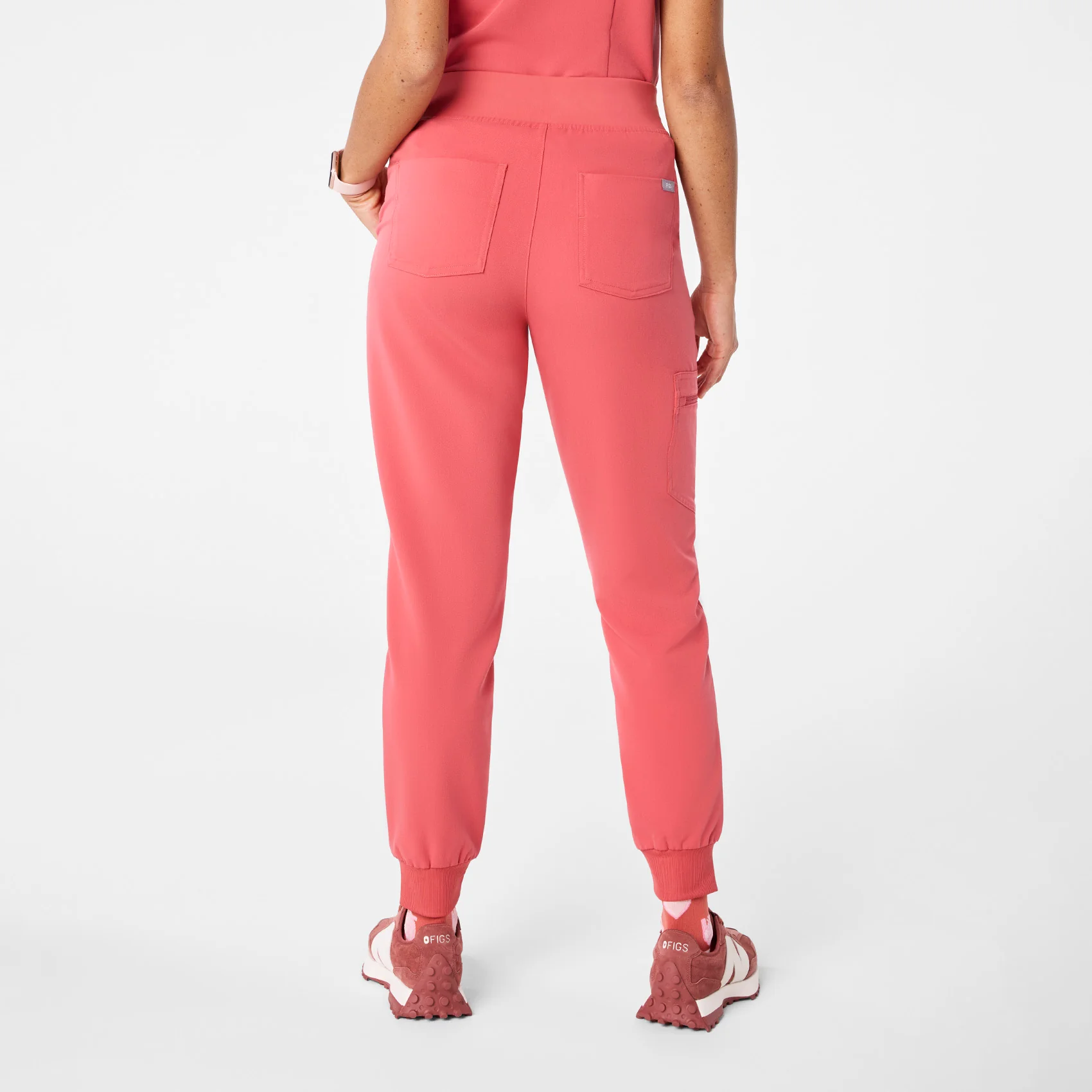 women's Pulmonary Pink High Waisted Zamora - Jogger Scrub Pant™ - Image 4