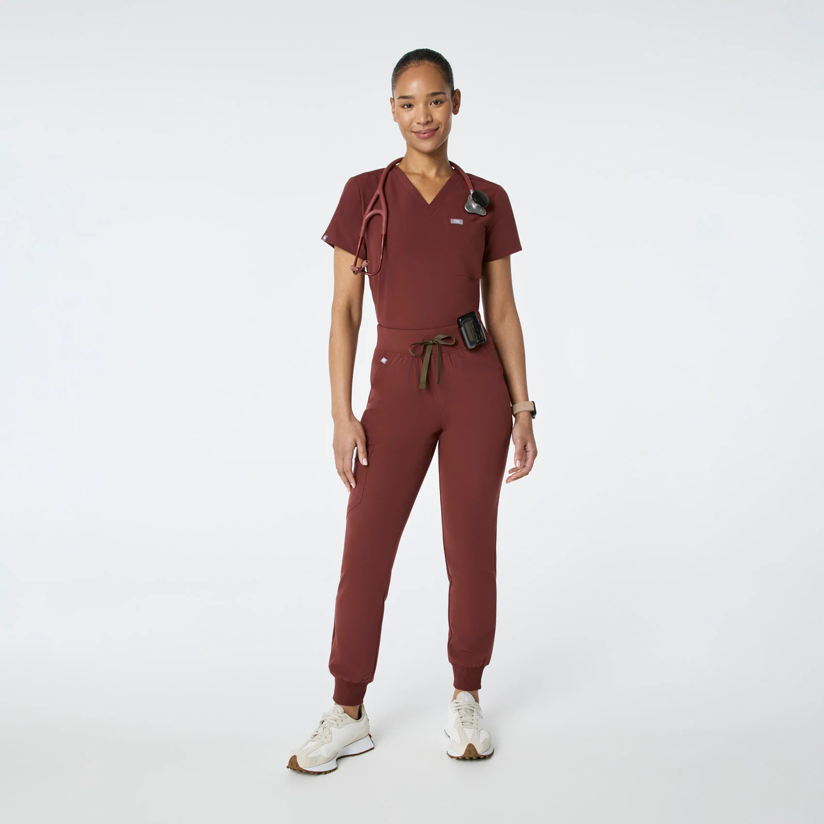 women's Walnut High Waisted Zamora - Jogger Scrub Pant⢠- Image 2