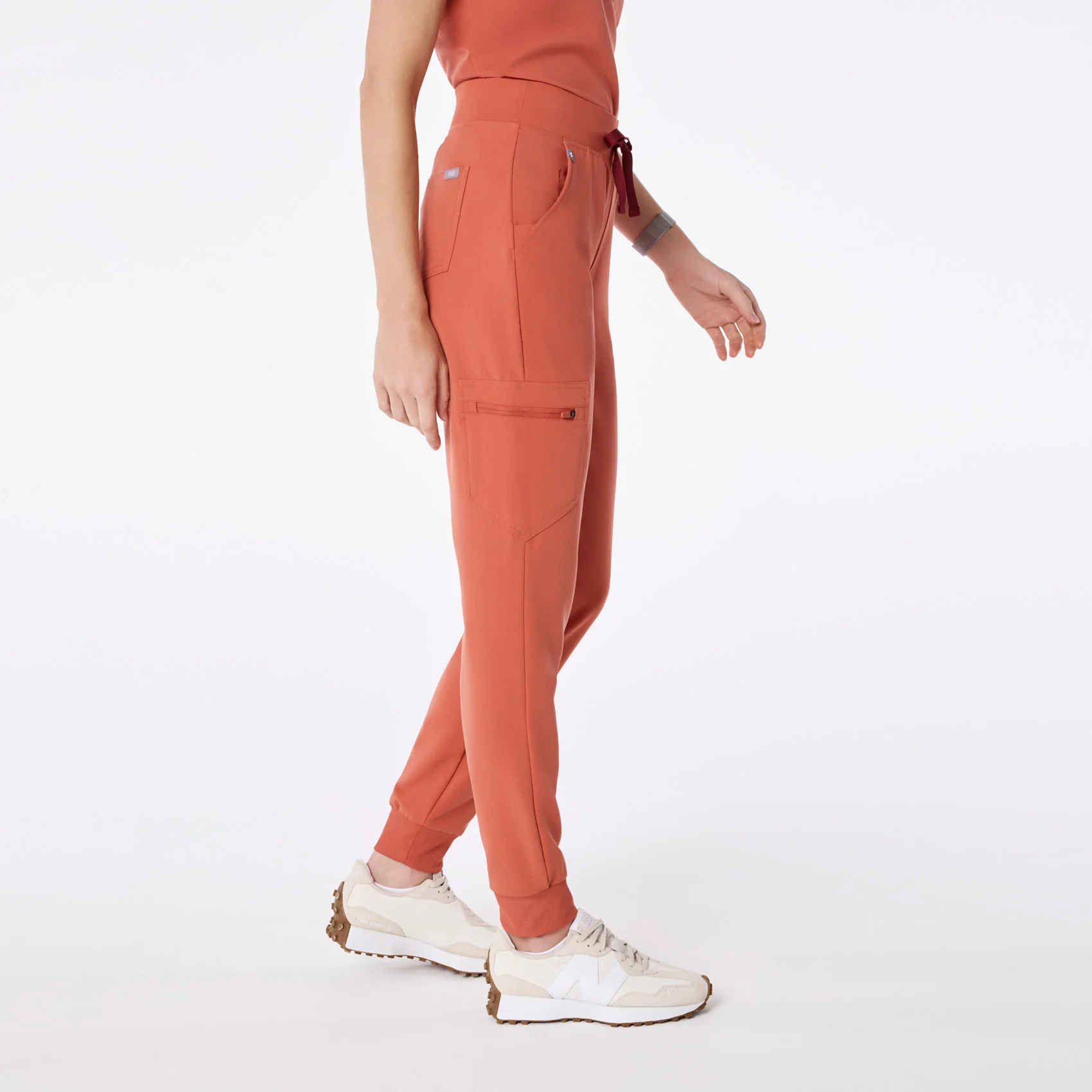 women's Spiced Cider High Waisted Zamora - Petite Jogger Scrub Pant™ - Image 3