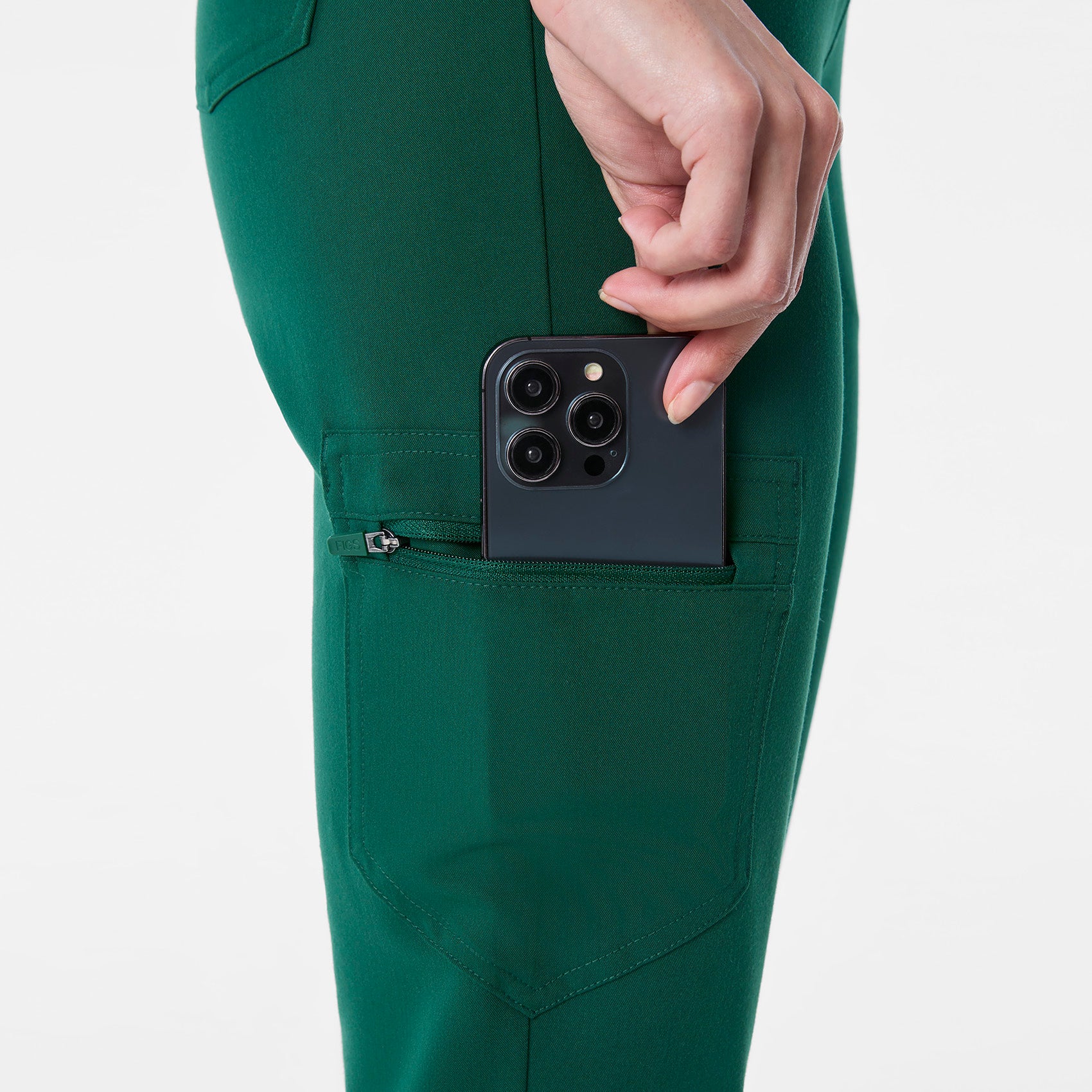 women's Forest Green High Waisted Zamora - Tall Jogger Scrub Pant™ - Image 7