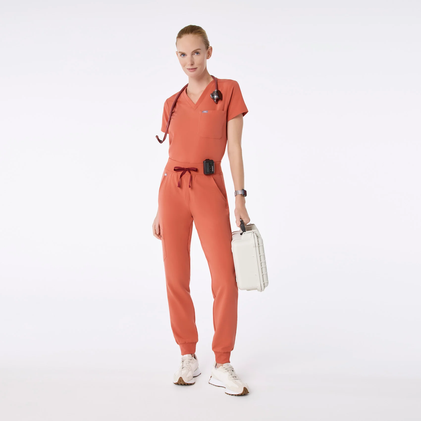 women's Spiced Cider High Waisted Zamora - Tall Jogger Scrub Pant⢠- Image 2