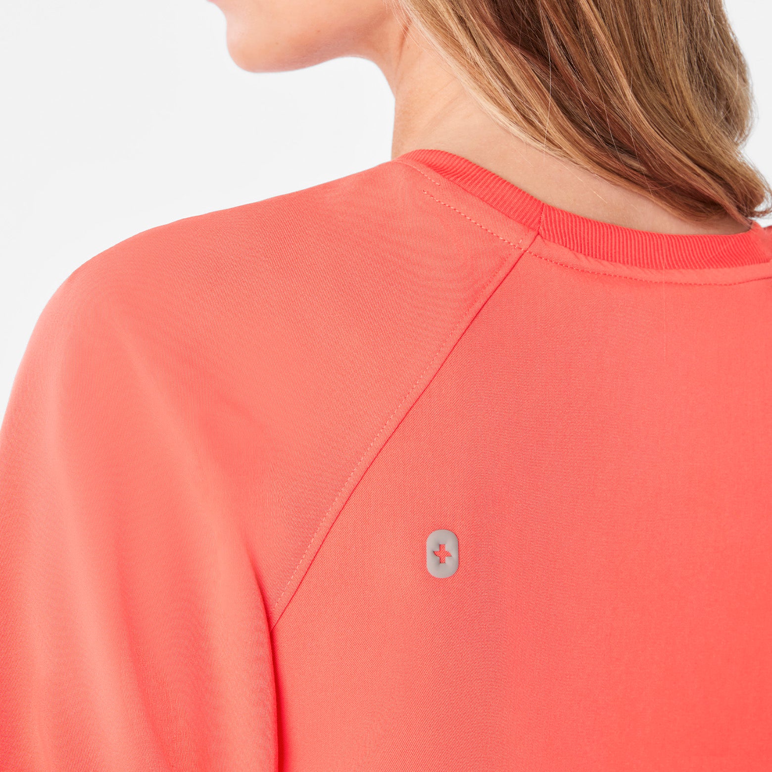 women's Fireside Holly - Crewneck Puff Sleeve Scrub Top - Image 8