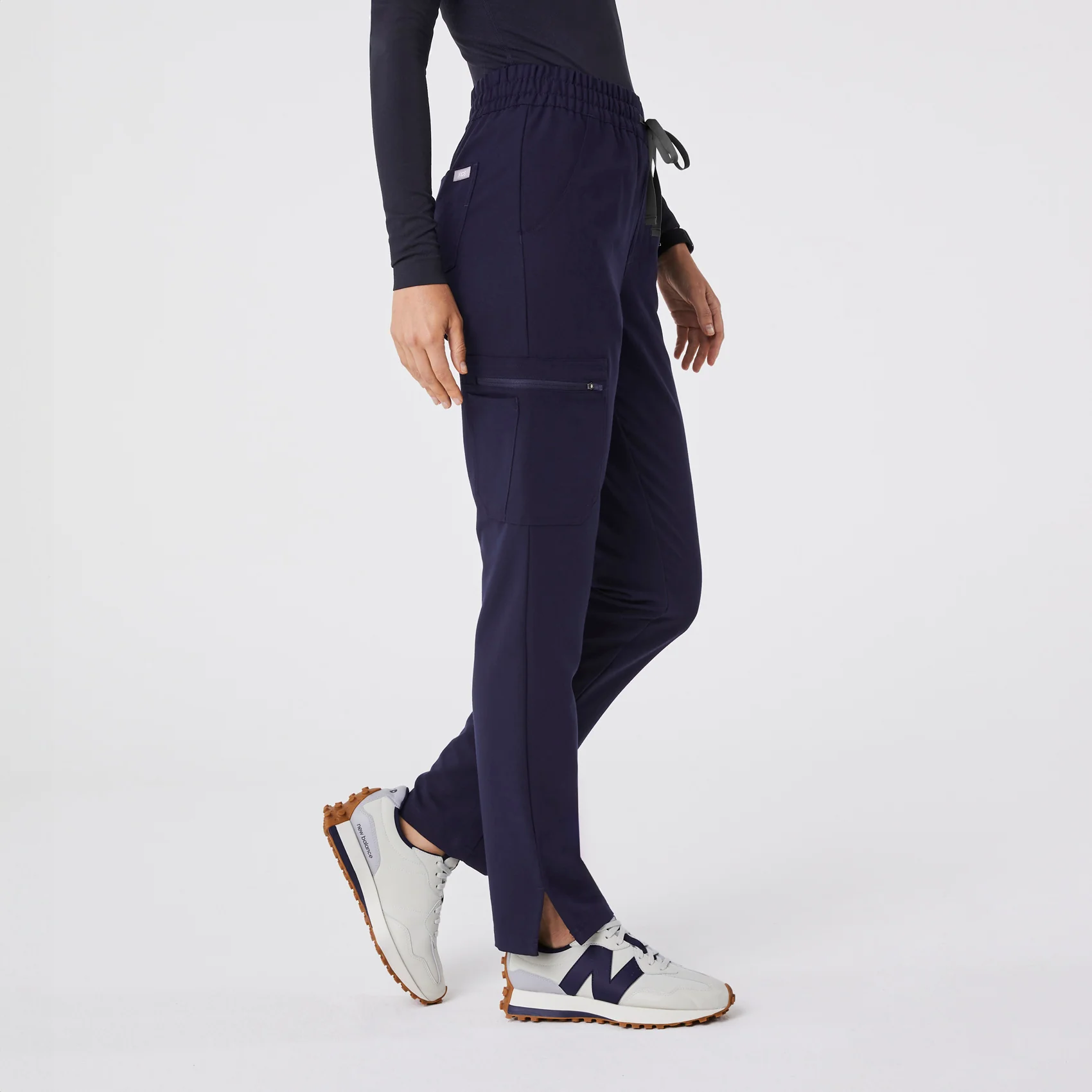 women's Navy High Waisted Dowa - Scrub Pant (3XL-6XL) - Image 3