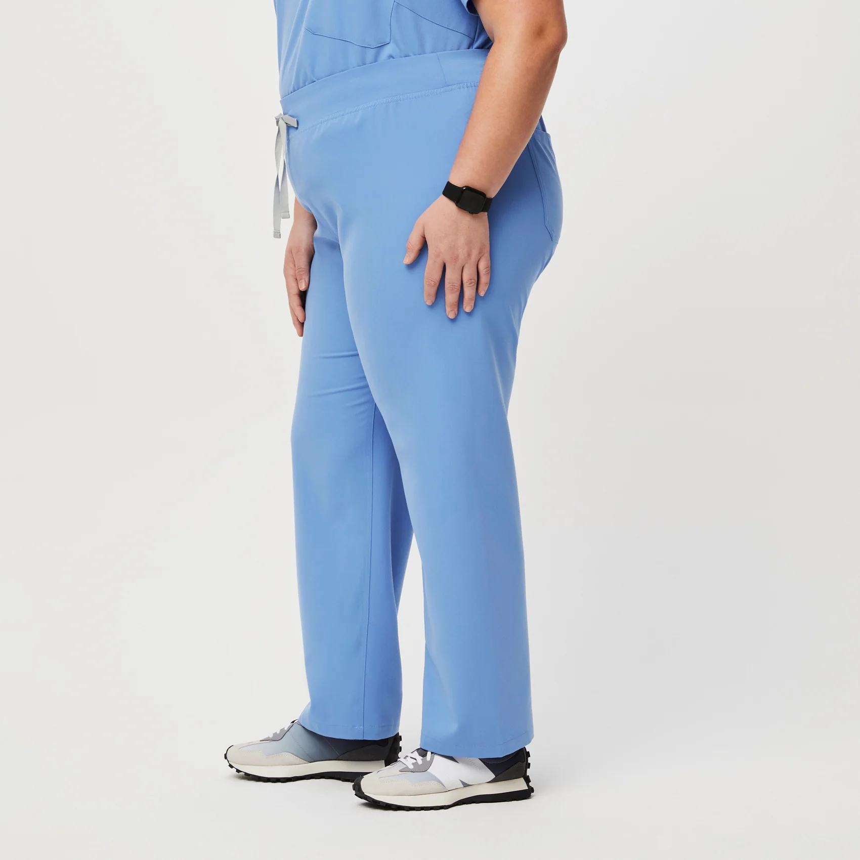 women's Ceil Blue High Waisted Livingston™ - Basic Scrub Pants (3XL - 6XL) - Image 3