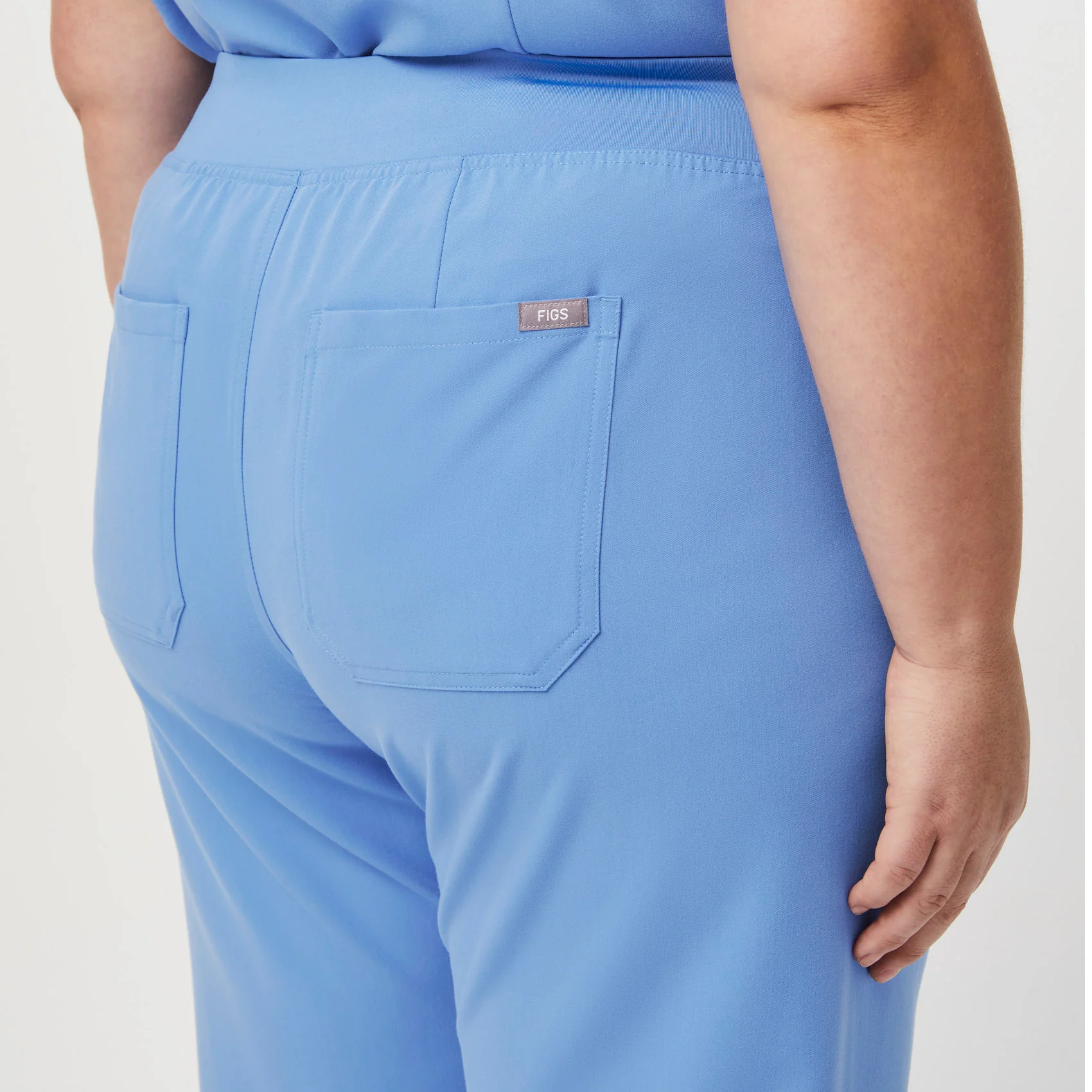 women's Ceil Blue High Waisted Livingston™ - Basic Scrub Pants (3XL - 6XL) - Image 5