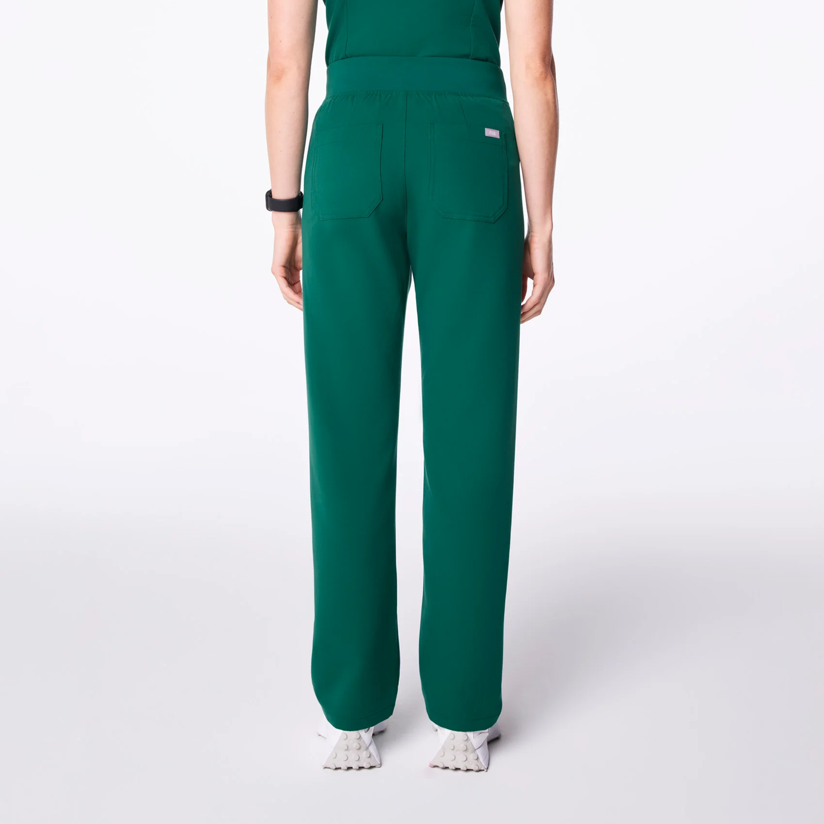 women's Hunter Green High Waisted Livingston - Petite Basic Scrub Pant™ - Image 4