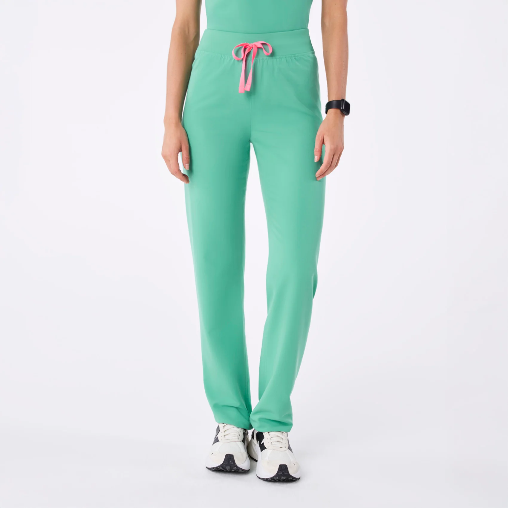 women's Surgical Green High Waisted Livingston - Petite Basic Scrub Pant™