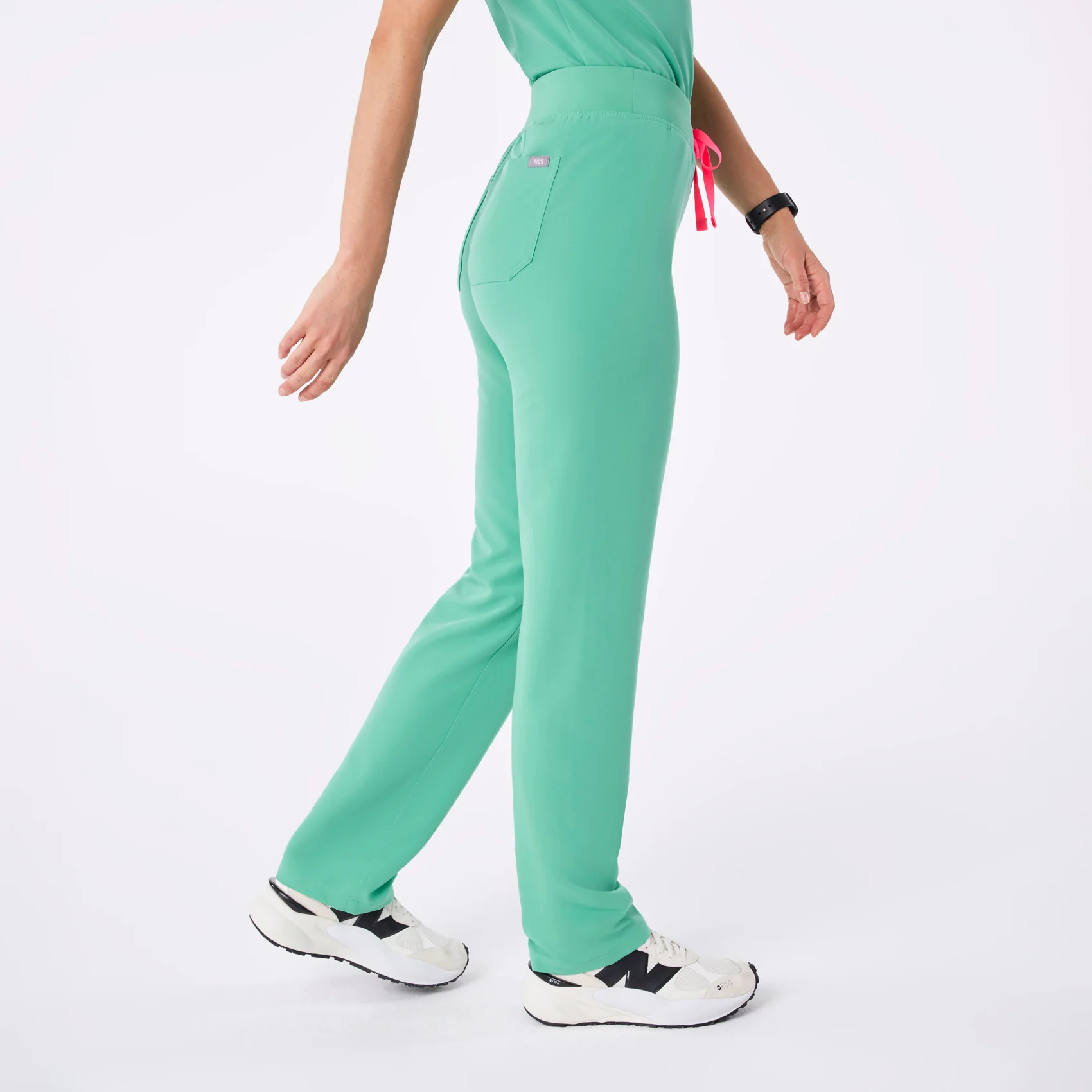 women's Surgical Green High Waisted Livingston - Petite Basic Scrub Pant™ - Image 3