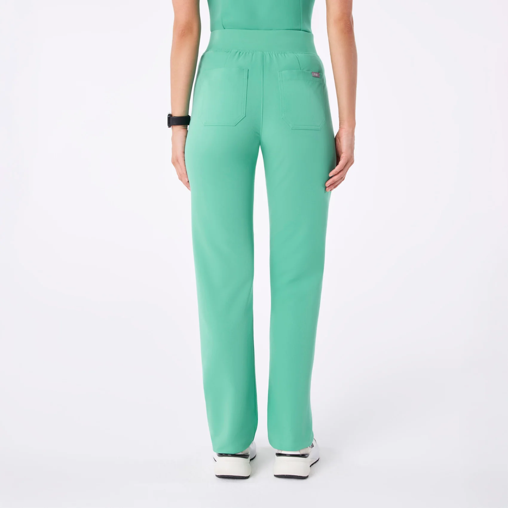 women's Surgical Green High Waisted Livingston - Petite Basic Scrub Pant™ - Image 4