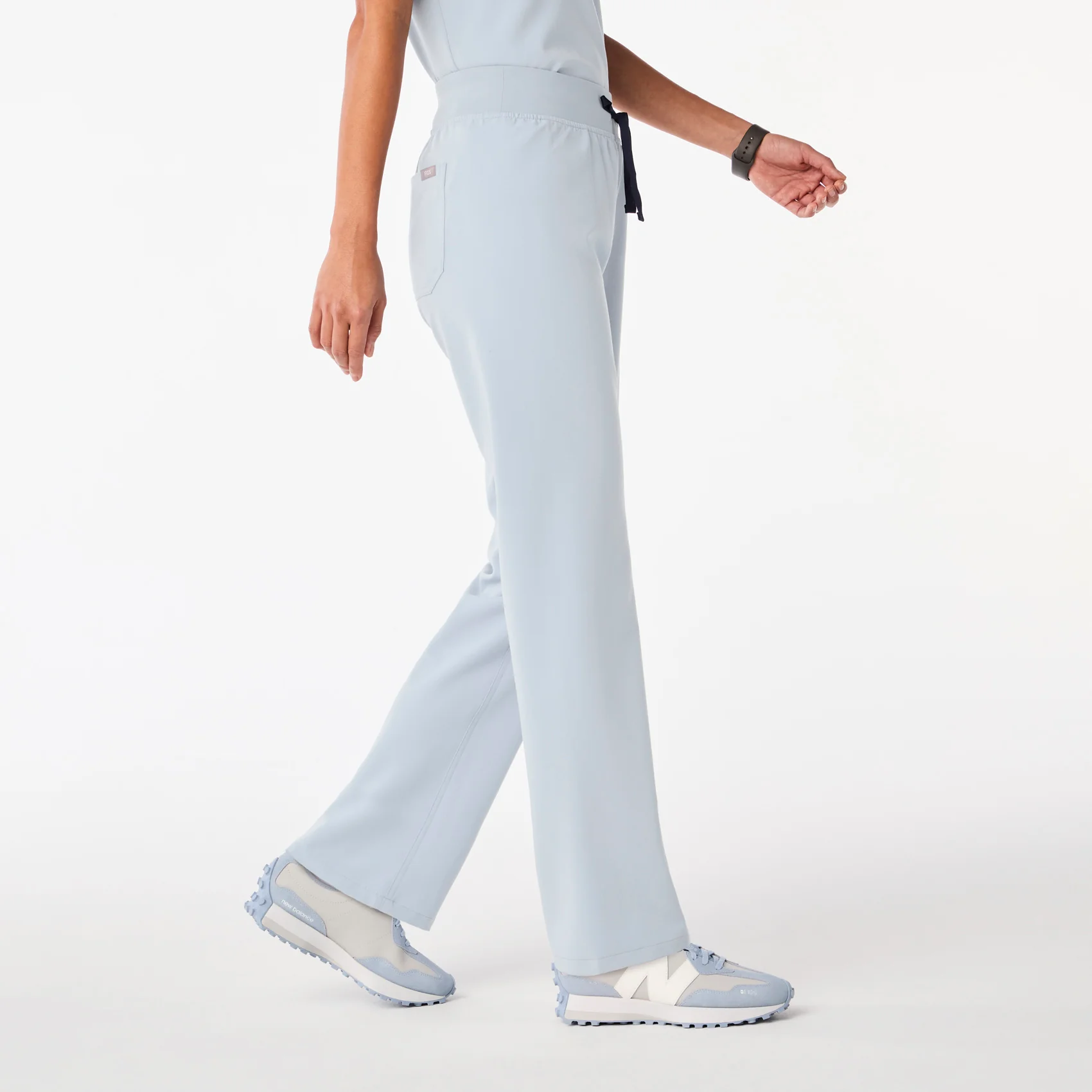 women's Dusty Blue High Waisted Livingston - Basic Scrub Pant™ - Image 3