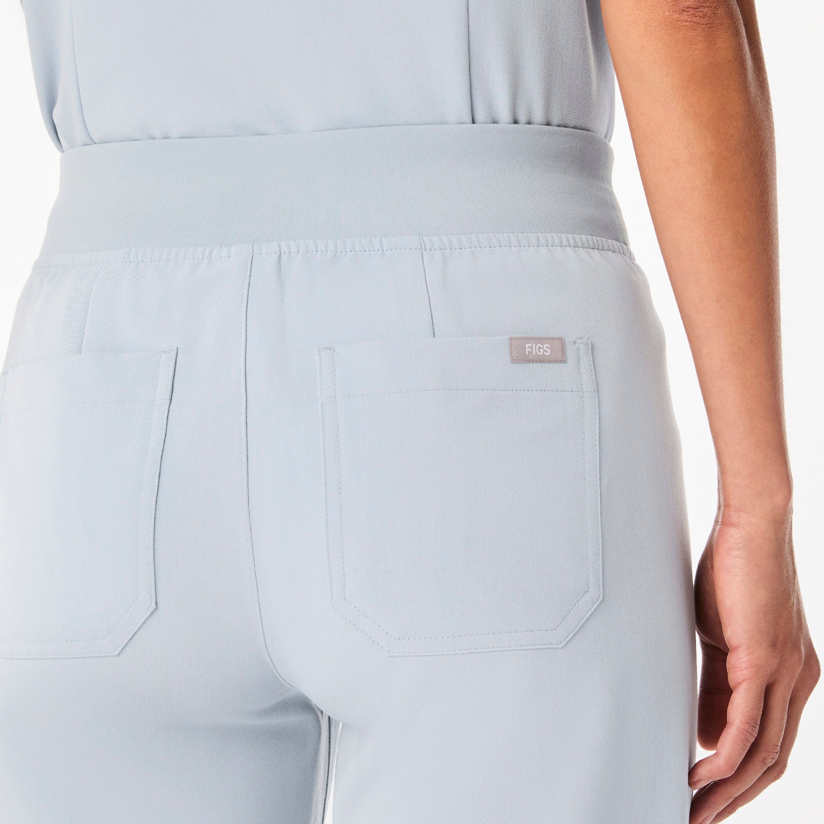 women's Dusty Blue High Waisted Livingston - Basic Scrub Pant™ - Image 5