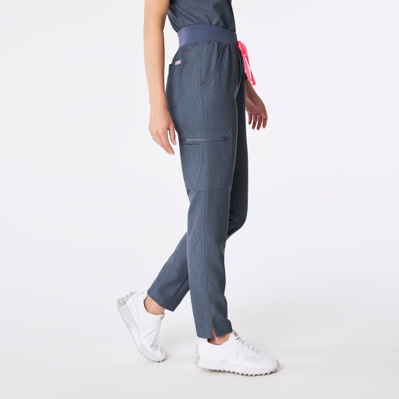women's Heather Denim High Waisted Yola - Petite Skinny Scrub Pant⢠- Image 3