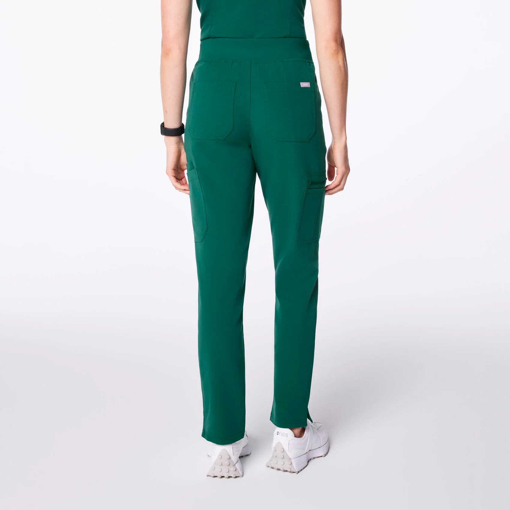 women's Hunter Green High Waisted Yola - Petite Skinny Scrub Pant™ - Image 4