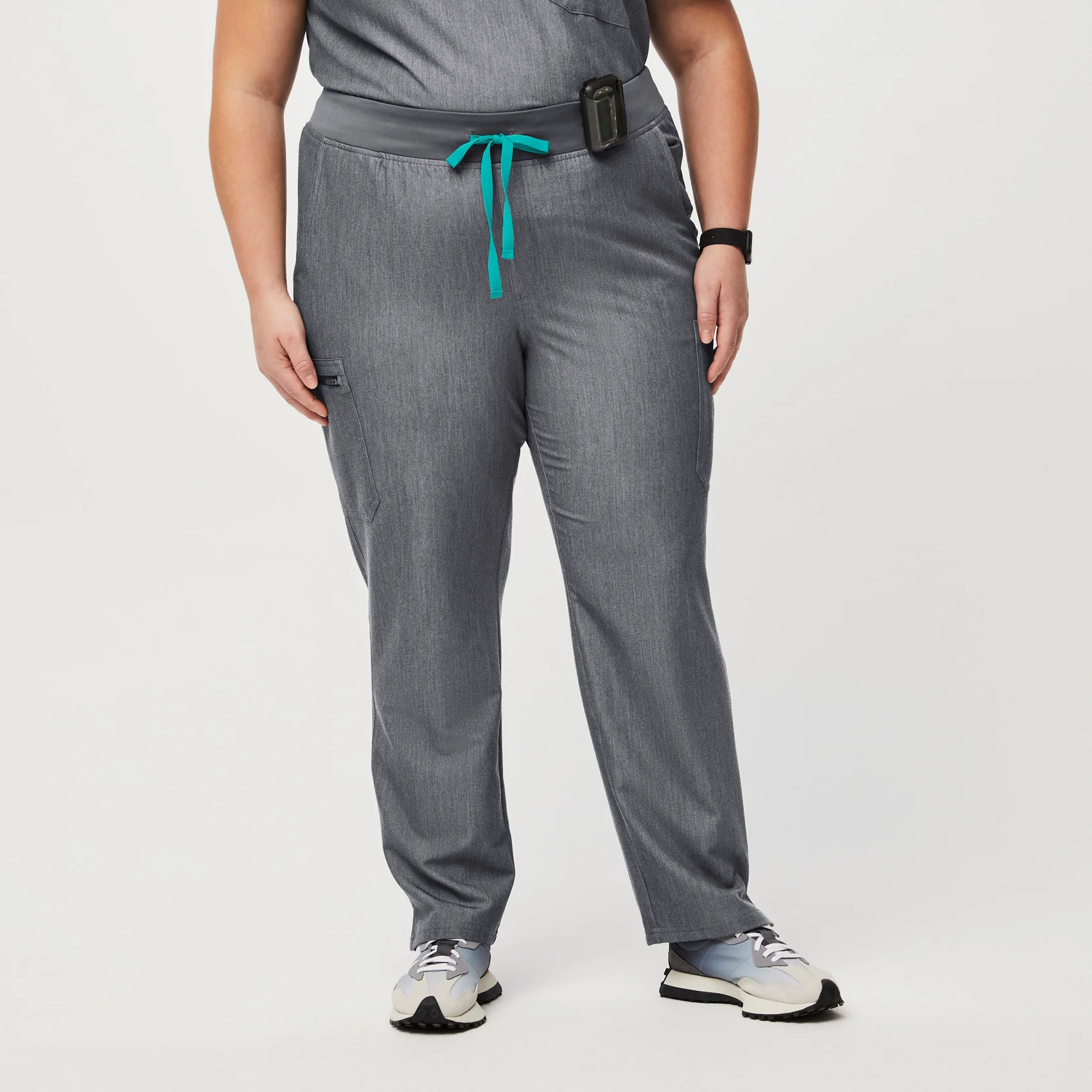 women's Graphite High Waisted Yola™ - Petite Skinny Scrub Pants (3XL - 6XL)