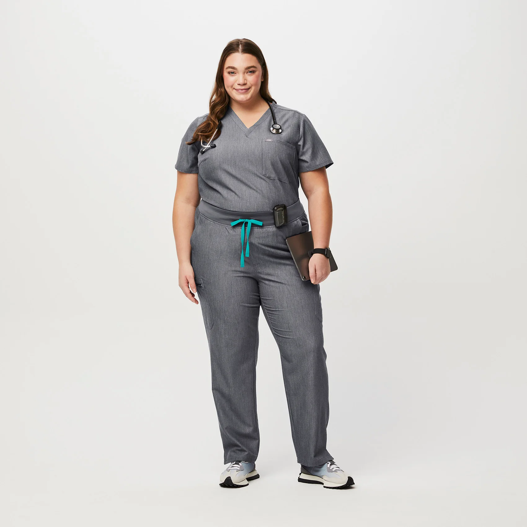 women's Graphite High Waisted Yola™ - Petite Skinny Scrub Pants (3XL - 6XL) - Image 2