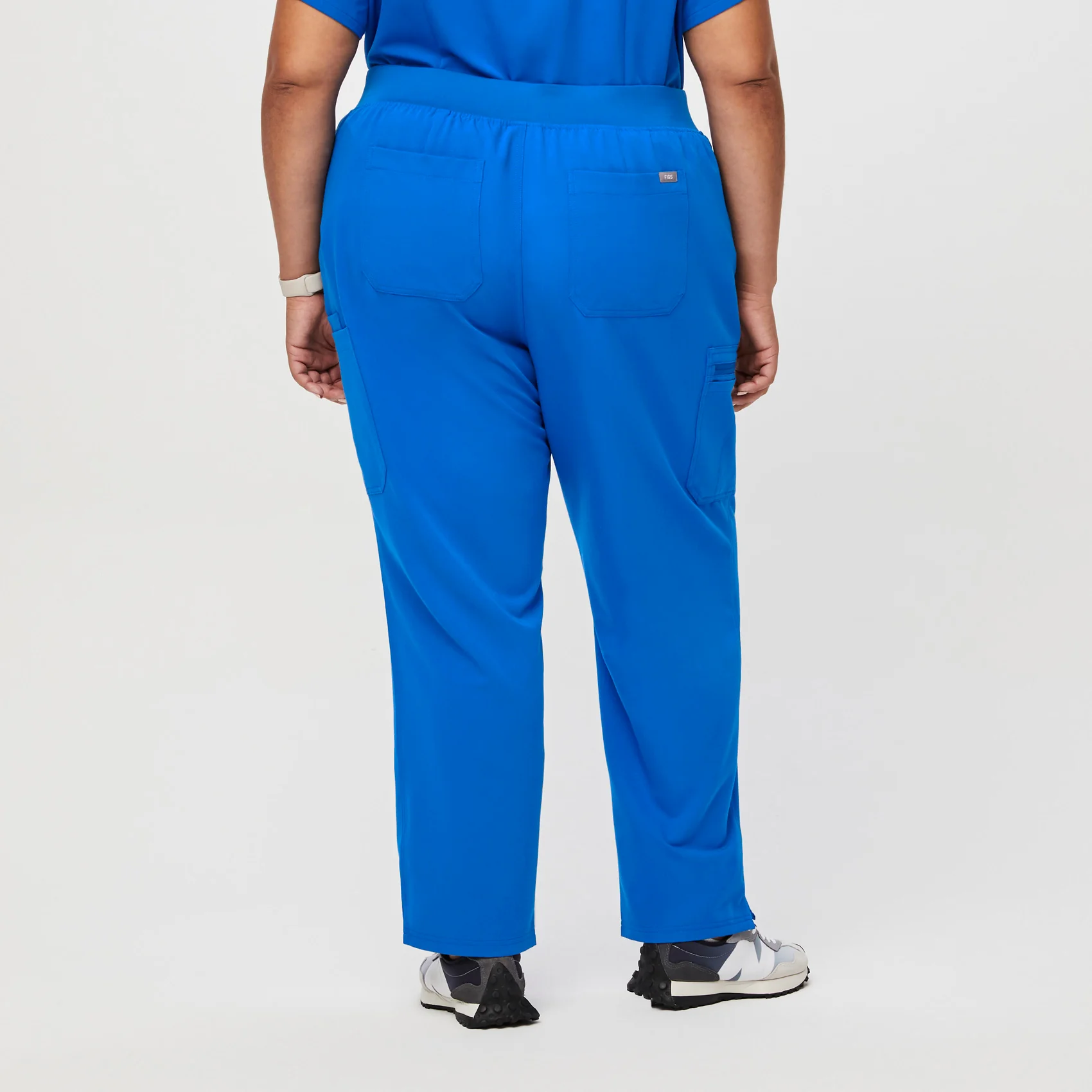 women's Royal Blue High Waisted Yola™ - Petite Skinny Scrub Pants (3XL - 6XL) - Image 4