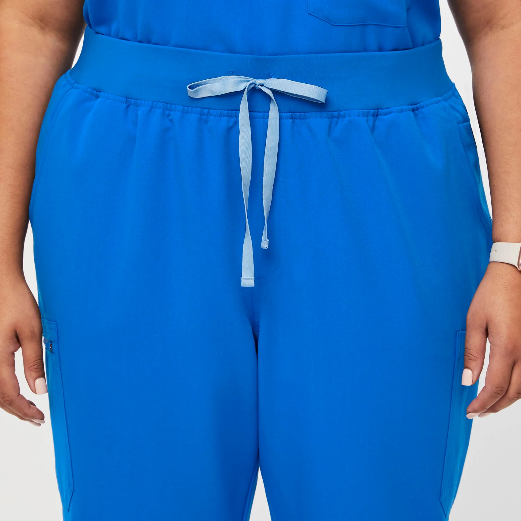 women's Royal Blue High Waisted Yola™ - Petite Skinny Scrub Pants (3XL - 6XL) - Image 5
