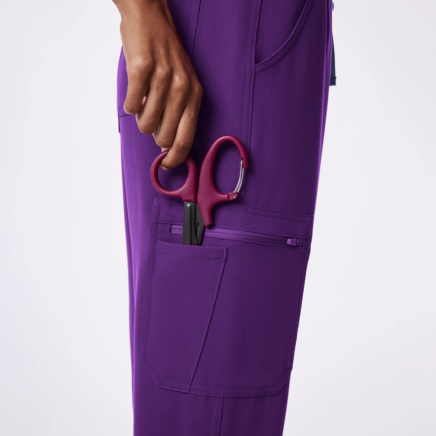 women's Digital Grape High Waisted Yola - Skinny Scrub Pant™ - Image 8