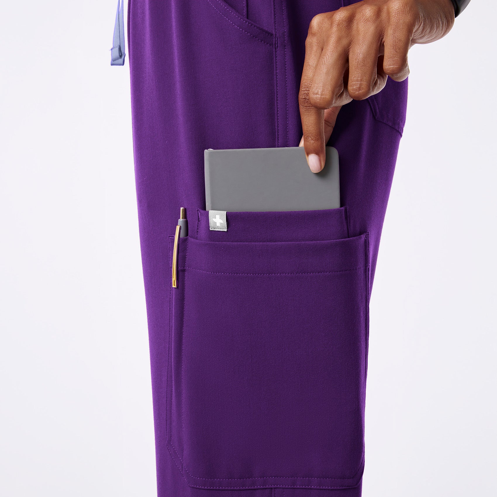 women's Digital Grape High Waisted Yola - Skinny Scrub Pant™ - Image 9