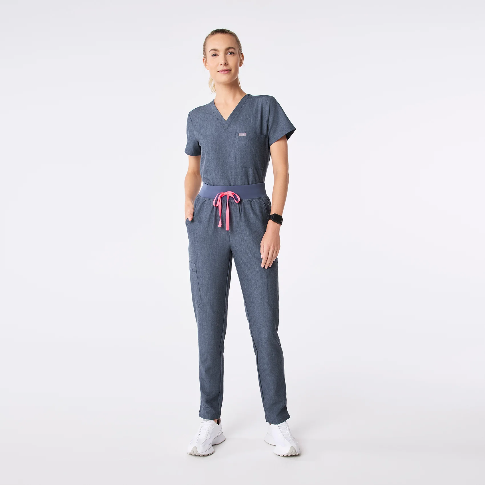 women's Heather Denim High Waisted Yola - Skinny Scrub Pant™ - Image 2