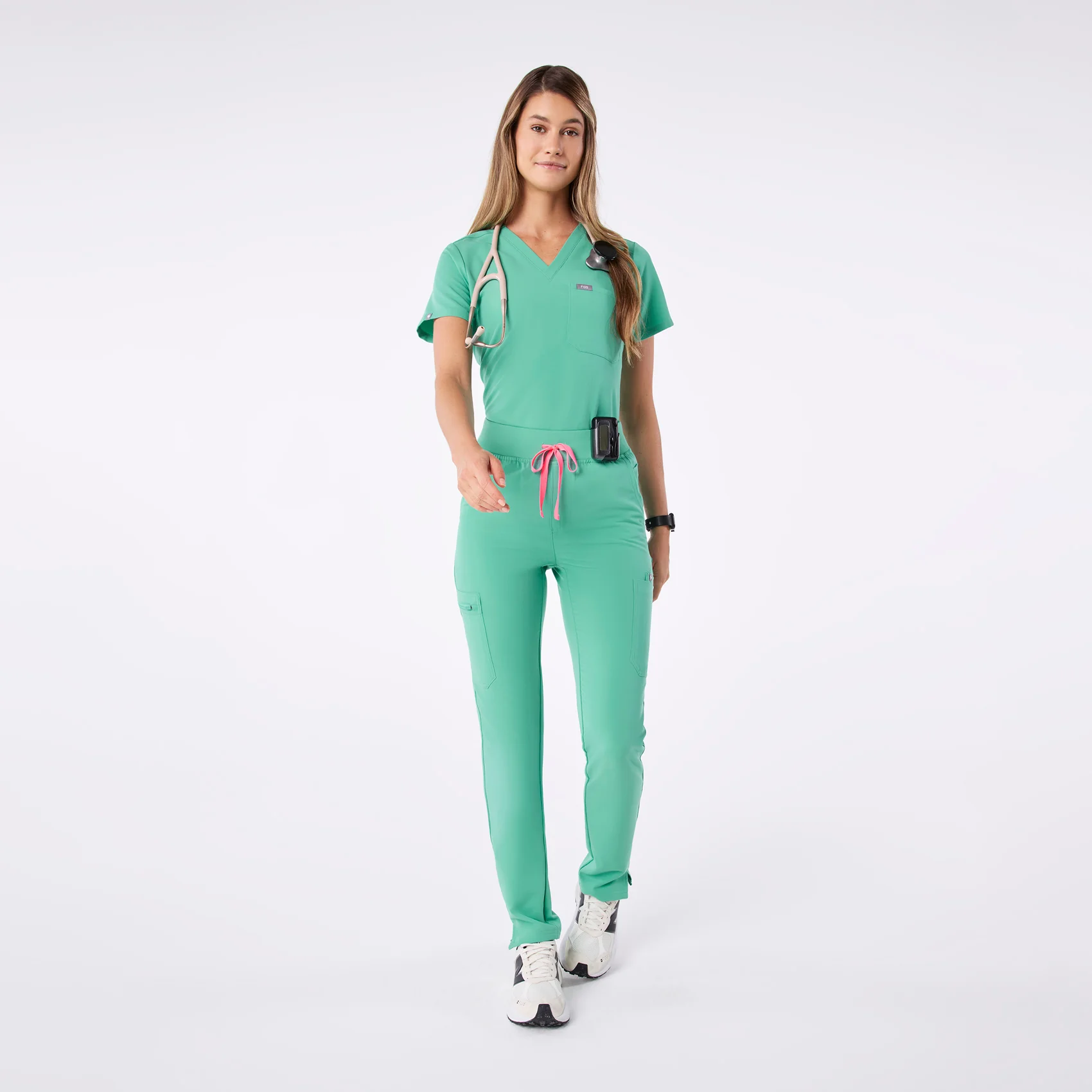 women's Surgical Green High Waisted Yola - Skinny Scrub Pant™ - Image 2